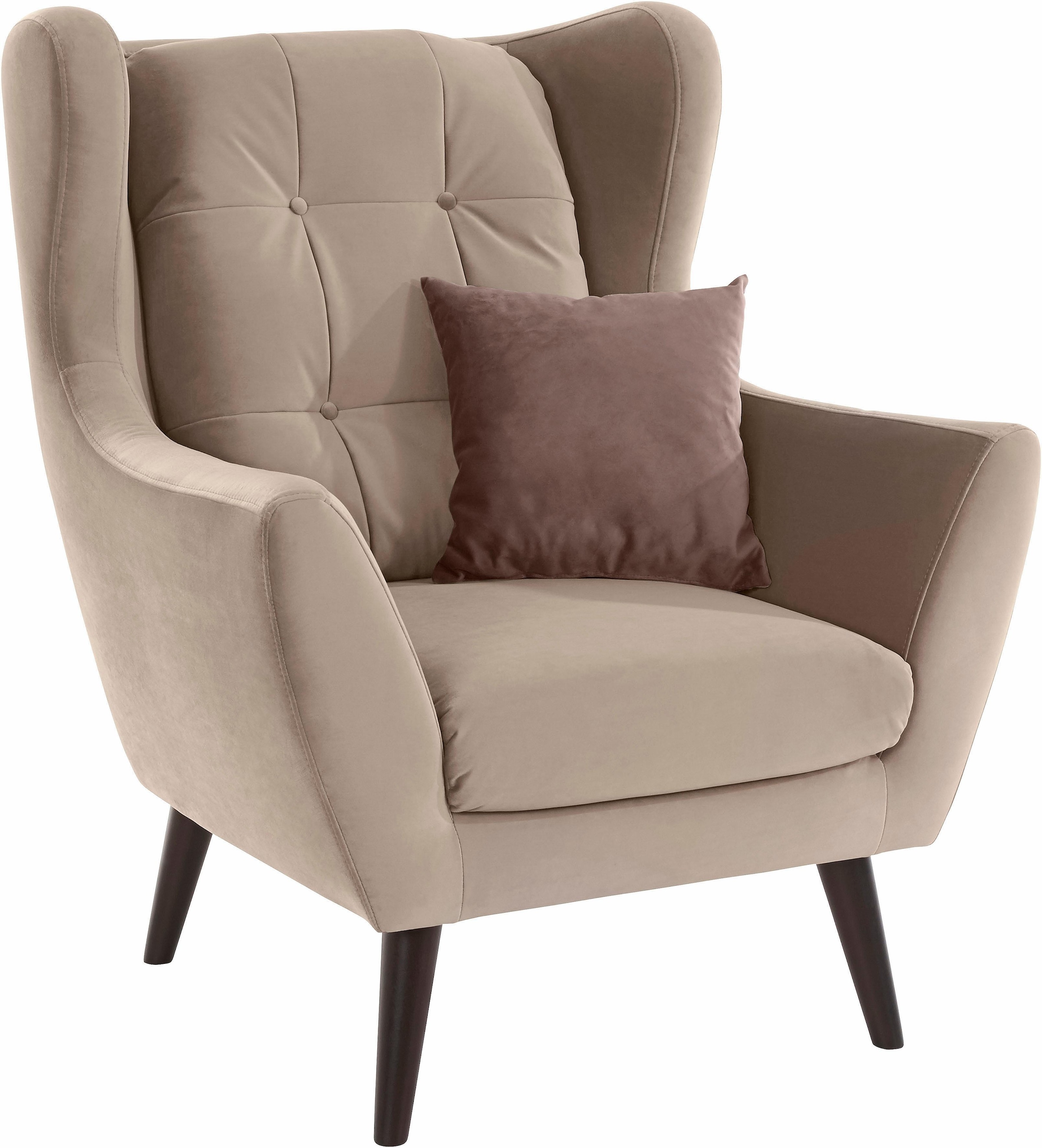 Image of Home affaire Ohrensessel "Hemmink, Sessel, Loungesessel" mit Knopfheftung