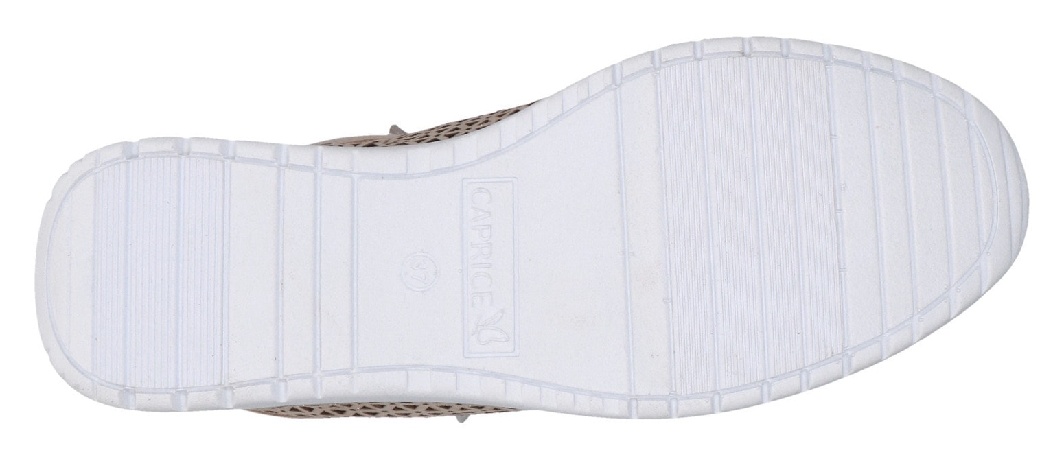 Caprice Sneaker, mit seitlichem Reissverschluss, Freizeitschuh, Halbschuh, Schnürschuh
