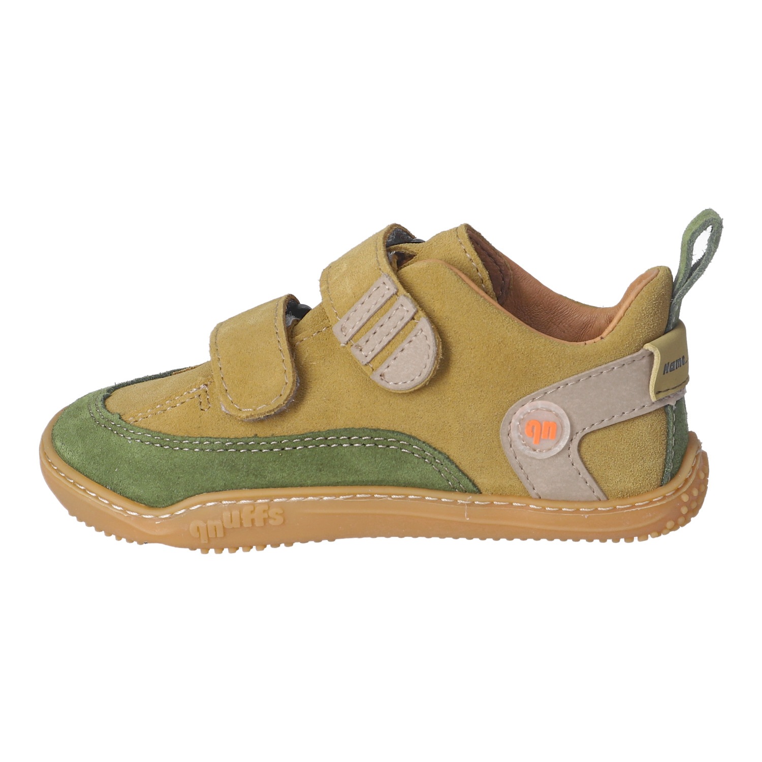 qnuffs Chaussures pieds nus »Ahorn«  chaussure à scratch, chaussure enfant à talonnette nulle