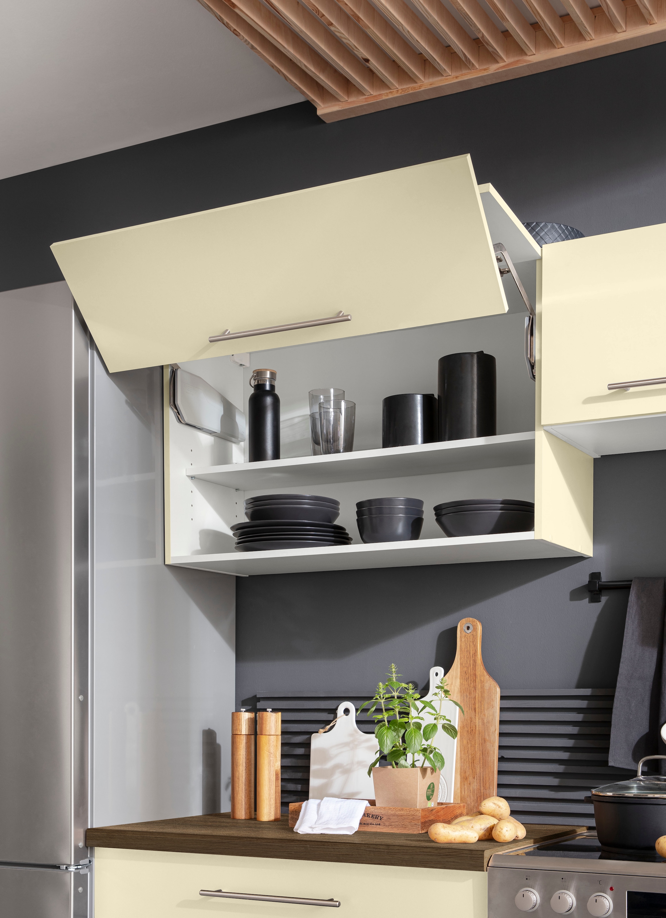 wiho Küchen Faltlifthängeschrank »Unna«, 90 cm breit, mit Soft Close Funktion