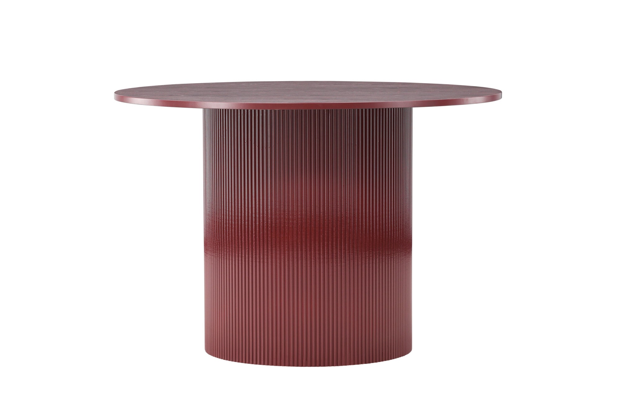 Venture Home Esstisch »Lenox, runder Esstisch in tiefem Bordeauxrot, kraftvoll, Ø 110 cm« Esszimmertisch, MDF, einheitlich bordeaux, rund, modern, elegant