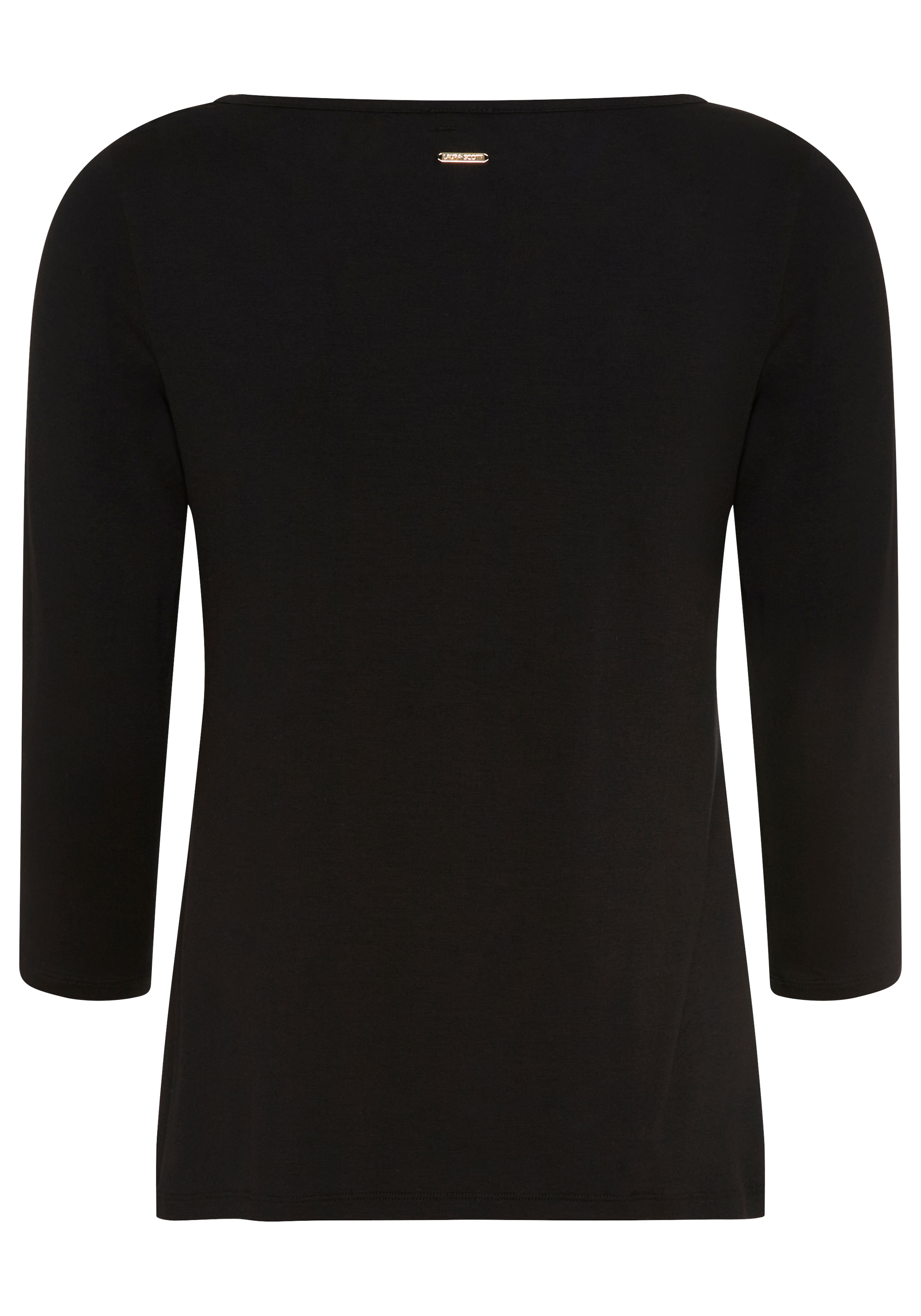 Laura Scott 3/4-Arm-Shirt »mit dekorativen Steinen« figurumspielende Passform, hüftlange Schnittform