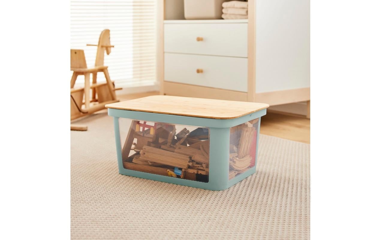 Rotho Babydesign Aufbewahrungsbox »Spielzeugbox PINA 45 l Sage«, (1 St.)