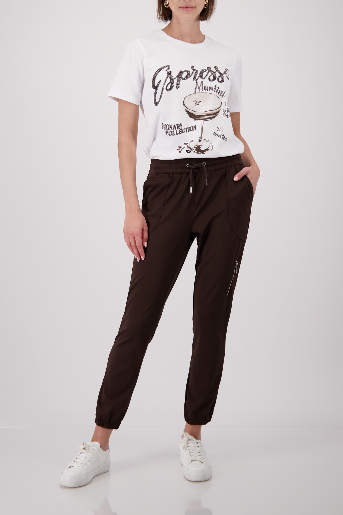 Monari Jogger Pants »Hose Jill Basic«  Regular fit mit Reissverschlusstasche