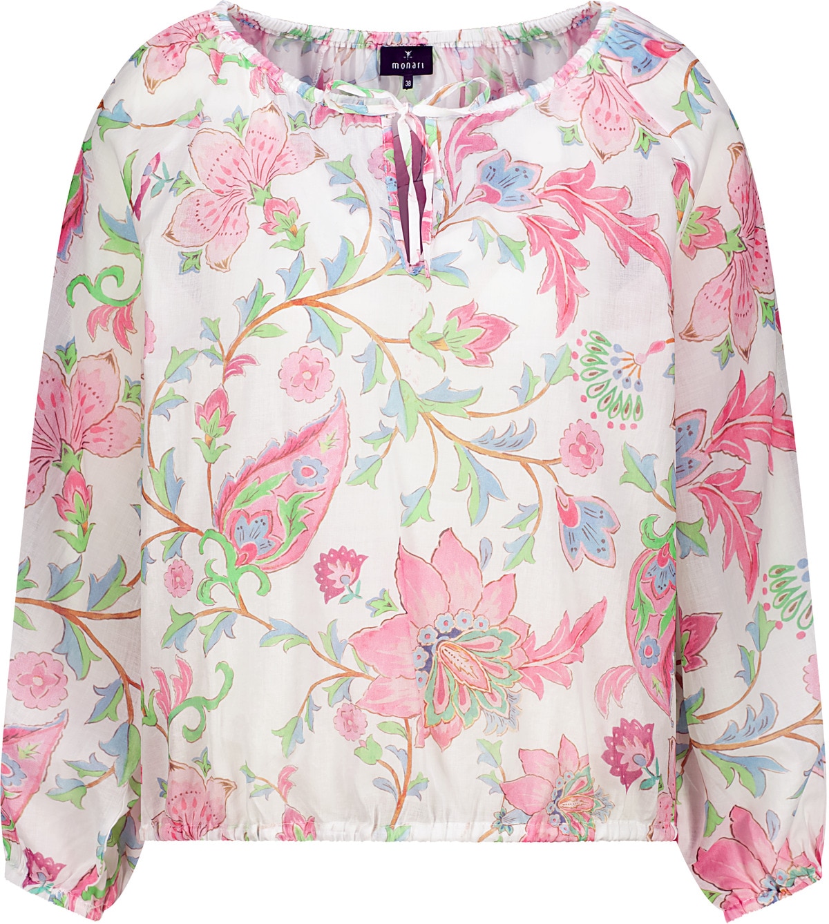 Monari Langarmbluse »Bluse Blumendruck allover« Regular fit mit Blumenmuster