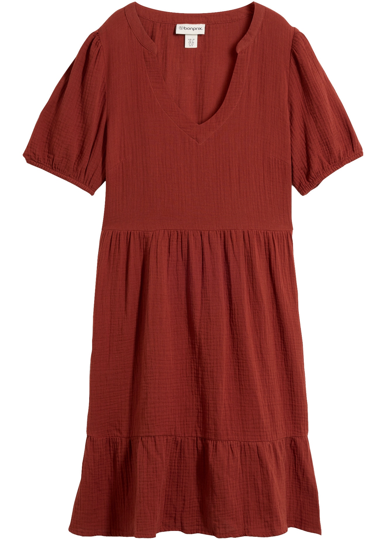bonprix Robe en sweat für entspannten Look, Oversized-Kleid, aus Musselin, aus Baumwolle