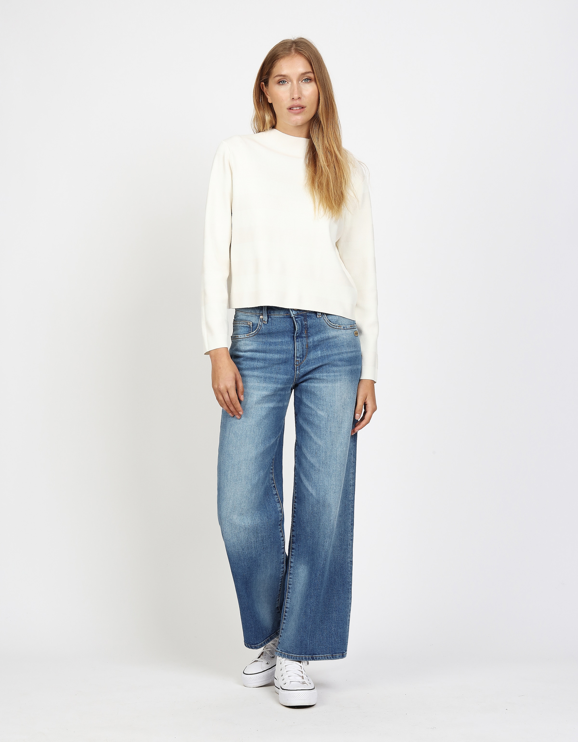 GANG Jeans large »94CARLOTTA« weiter Fit im bodenlangen Palazzo-Style