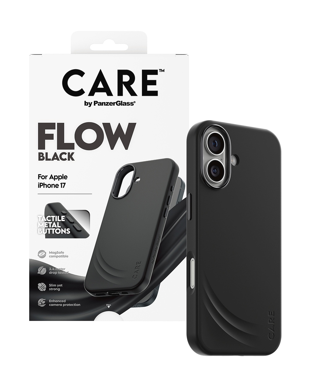 CARE by PanzerGlass Housse pour téléphone portable »Flow MagSafe Case für Apple iPhone 17« Backcover, Schutzhülle, Handyschutzhülle, Case, Schutzcase, stossfest