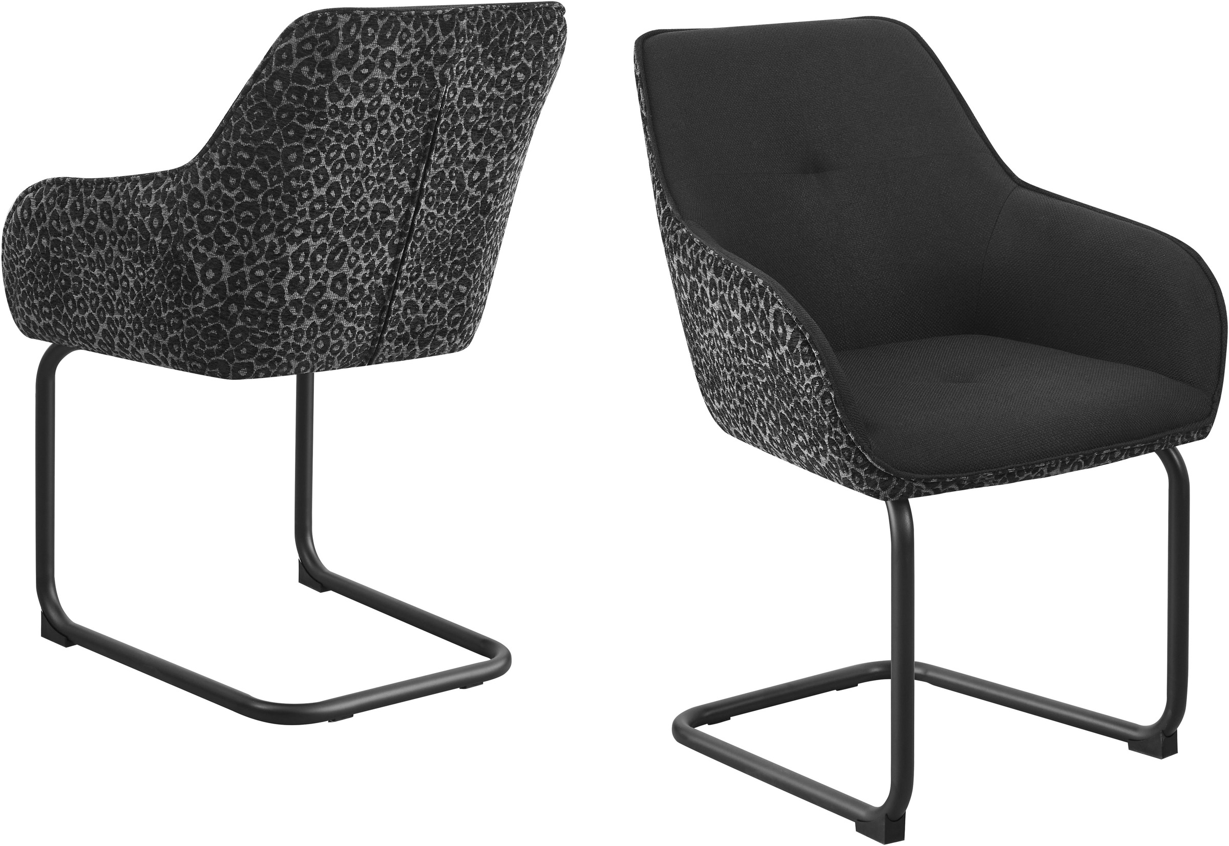 Image of GOODproduct Freischwinger "Albany, 2er-Set" (Set) 2 Stk.moderner Freischwinger mit Leopardenlook und hochwertigem Webstoff