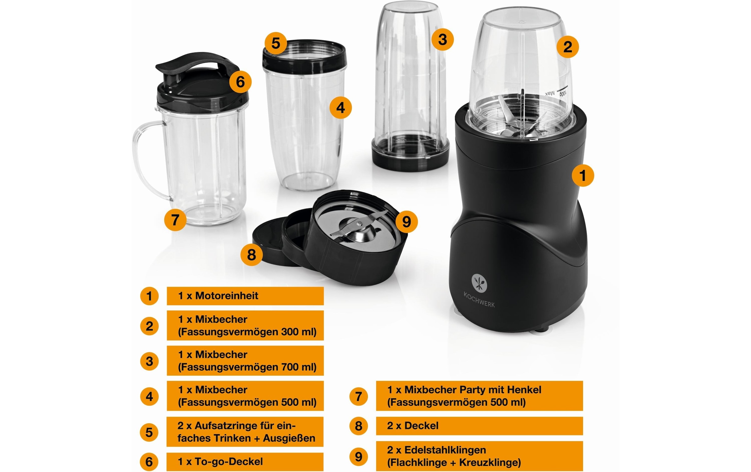 KOCHWERK Smoothie-Maker »Maker 12-teilig«, 380 W