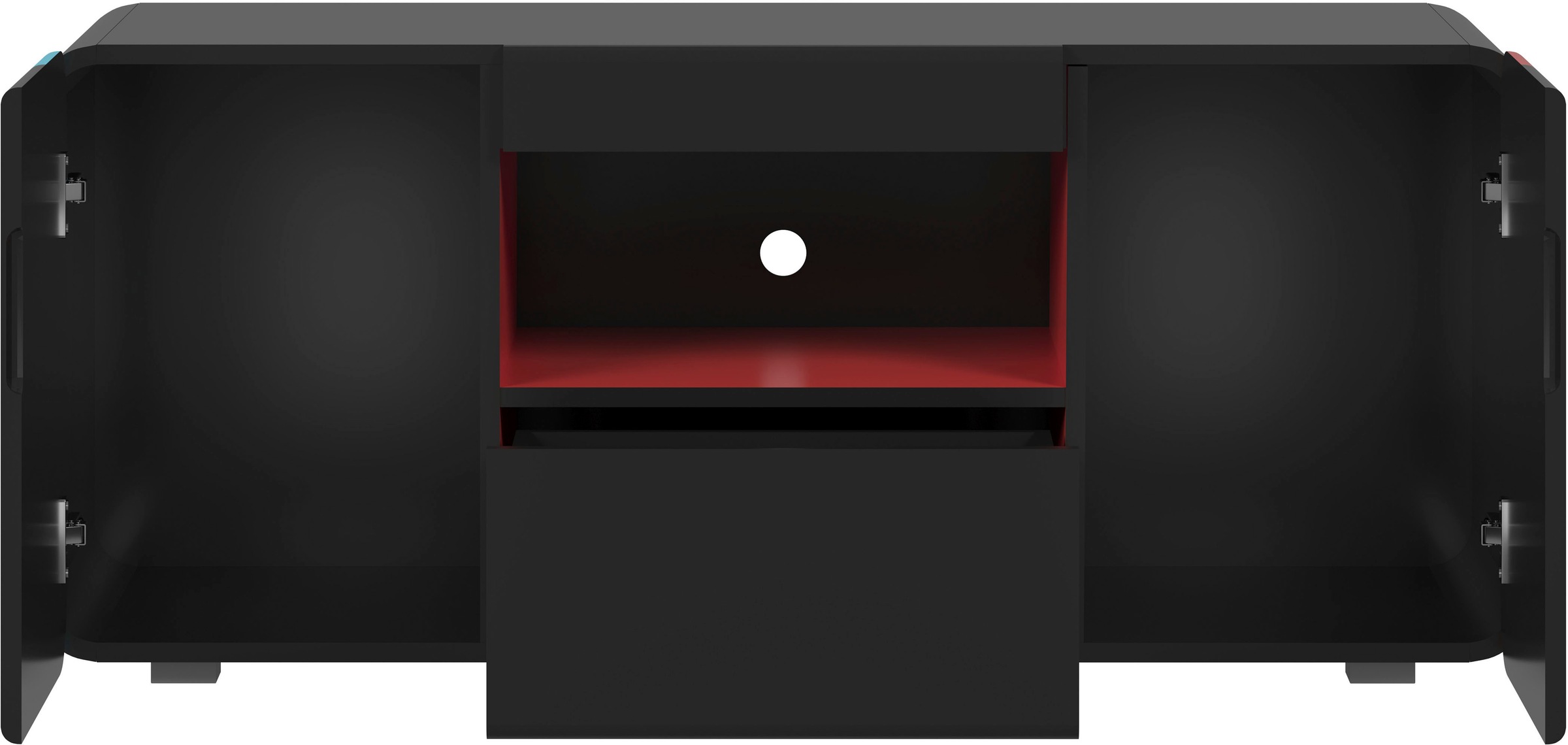 Home affaire Table basse »NextLevel speziell geeignet für Spielekonsolen« Meuble bas gaming avec ou sans éclairage - (L/P/H) 115/42/49 cm