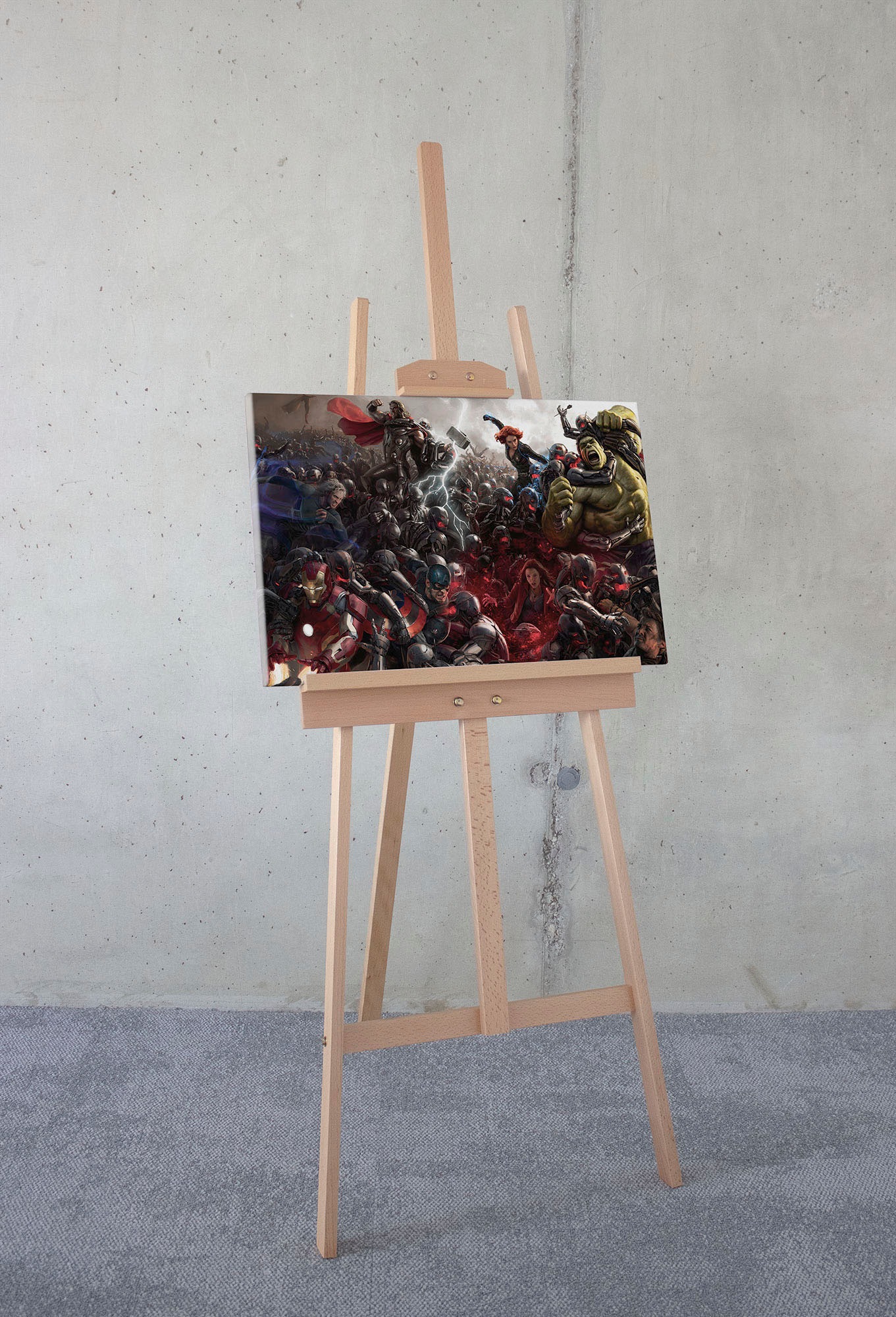 Image of Komar Leinwandbild "Avengers War - Grösse 60 x 40 cm" Disney 60 x 40 cm (Breite x Höhe), 1 Stk. tlg. Keilrahmenbild mit Echtholzrahmen, Kinderzimmer