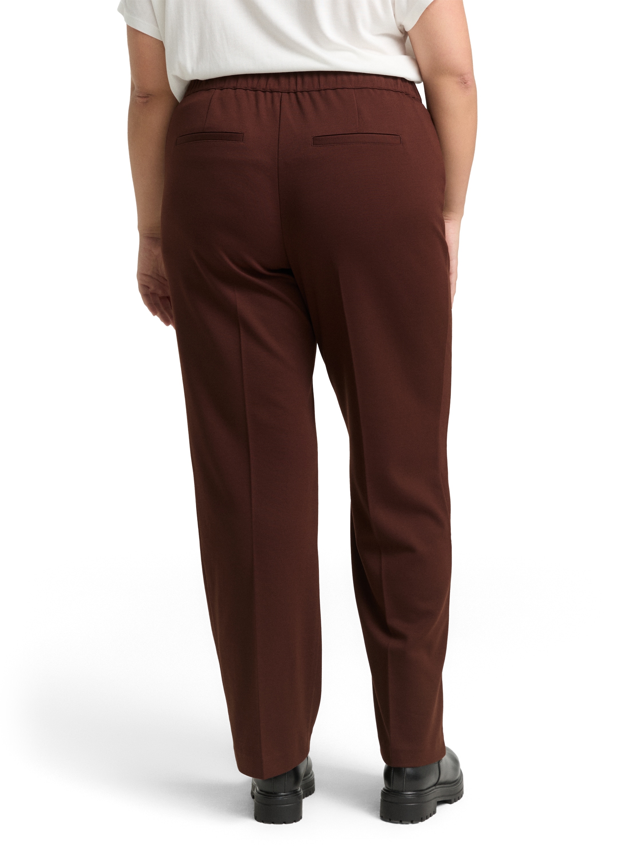 TOM TAILOR PLUS Bundfaltenhose  mit elastischem Gummizug