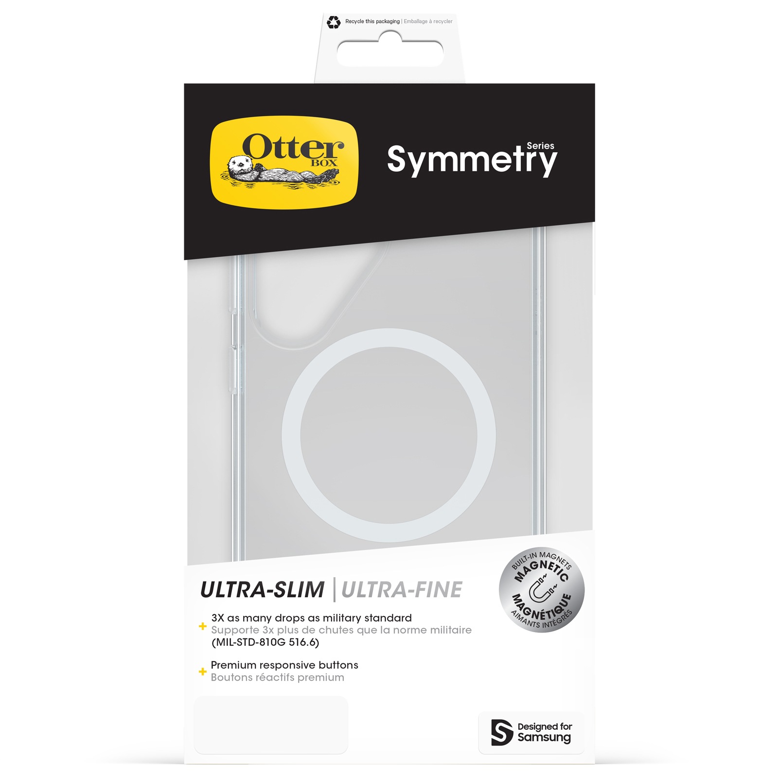Otterbox Handyhülle »Symmetry Clear Magnets Samsung Galaxy S25 Ultra« Backcover, Schutzhülle, Handyschutzhülle, Case, Schutzcase, stossfest