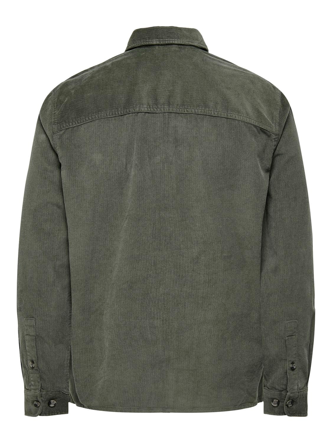 ONLY & SONS Langarmhemd »ONSALP 14W RLX 2PKT WASHD CORD LS ZIP«