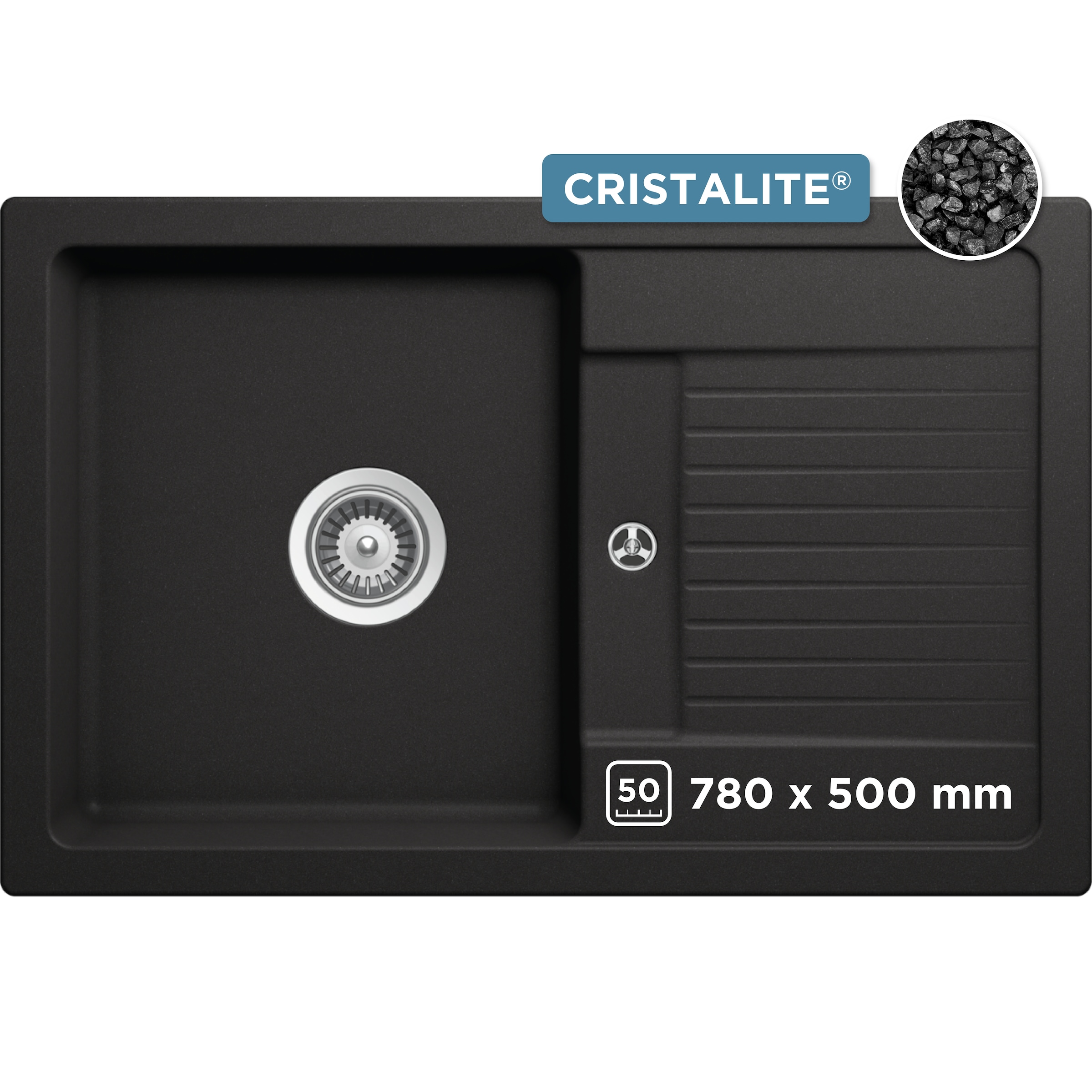 Image of Schock Granitspüle "Lima D-100S" 78/50 cm, Auflagespüle