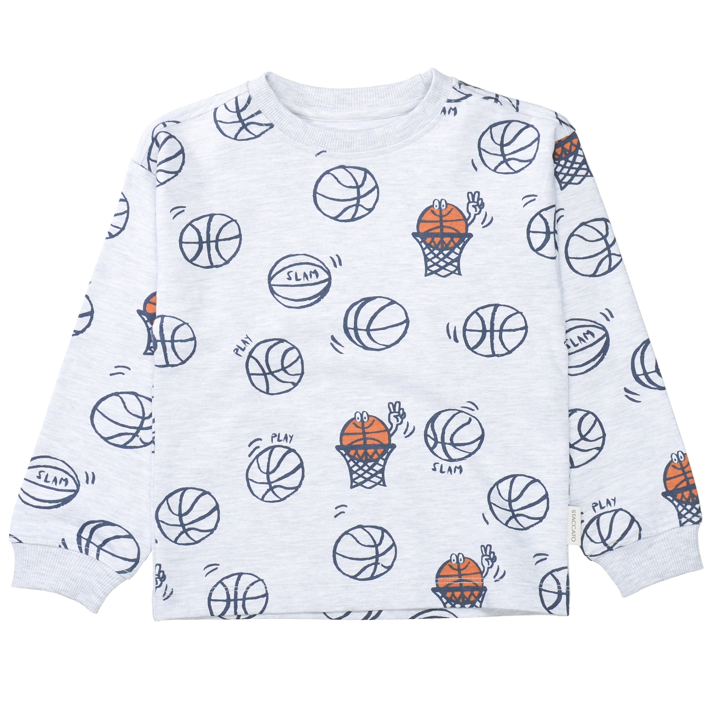 STACCATO Langarmshirt Packung, 2 2er Pack Sweater / Basketball-Motive / für Boys