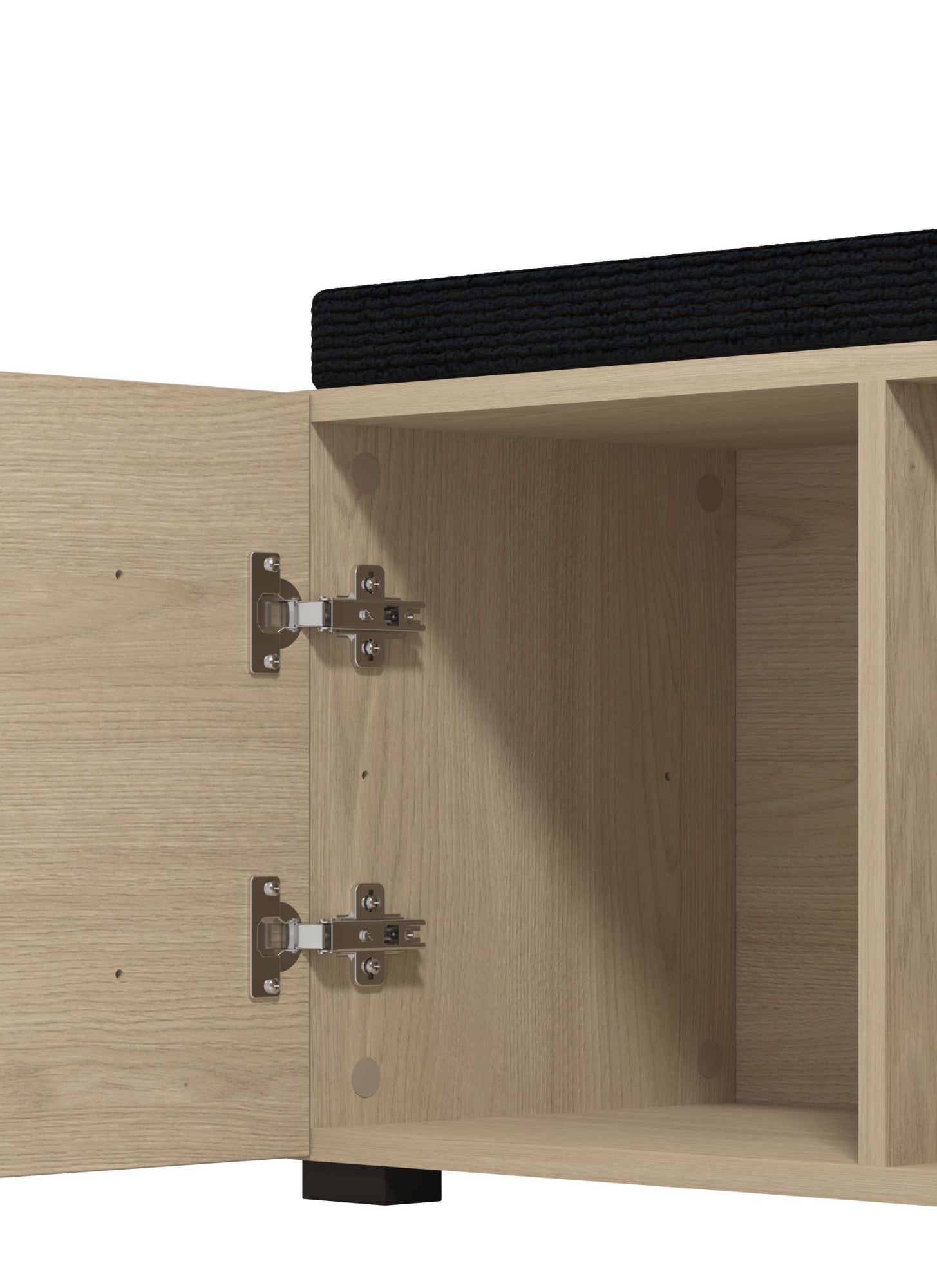 Home affaire Banc à chaussures »Rathlin, Schuhschrank, Schuhregal, Schuhtruhe, Schuhkommode, Sitzbank« mit abnehmbarem Sitzkissen, zwei Türen (dahinter zwei Fächer)