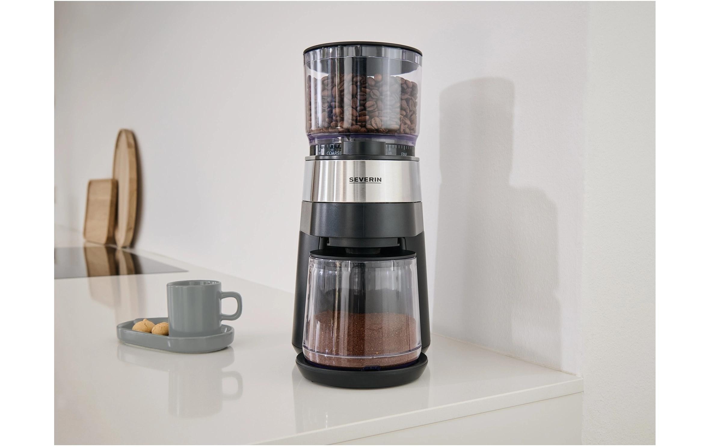 Severin Moulin à café »KM 3880« Scheibenmahlwerk 240 gBohnenbehälter bis 240g Bohnen, Aromaverschluss, Mahlgrad in 30 Stufen einstellbar