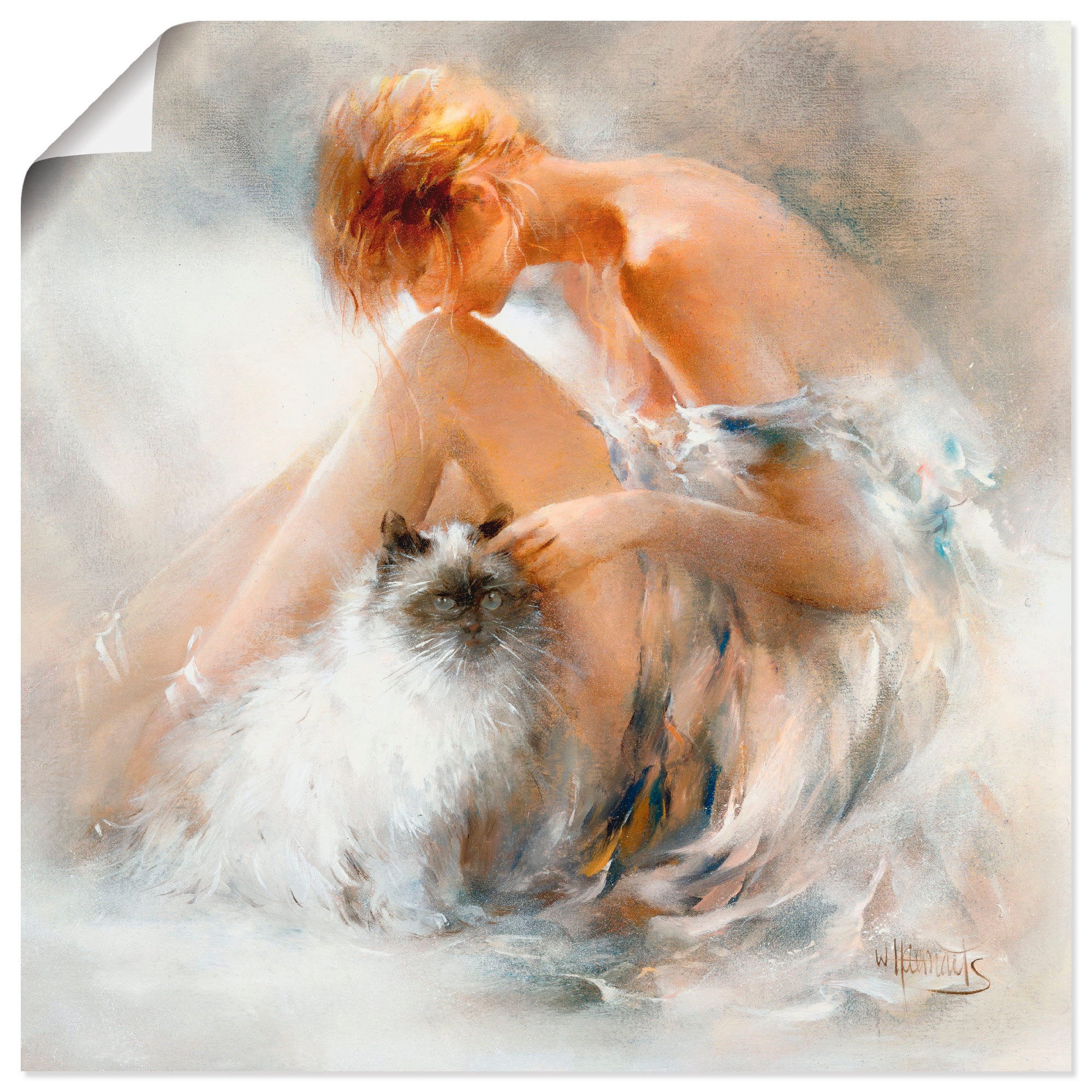Image of Artland Poster "Verlangen" Frau 1 Stk. tlg. ohne Rahmen