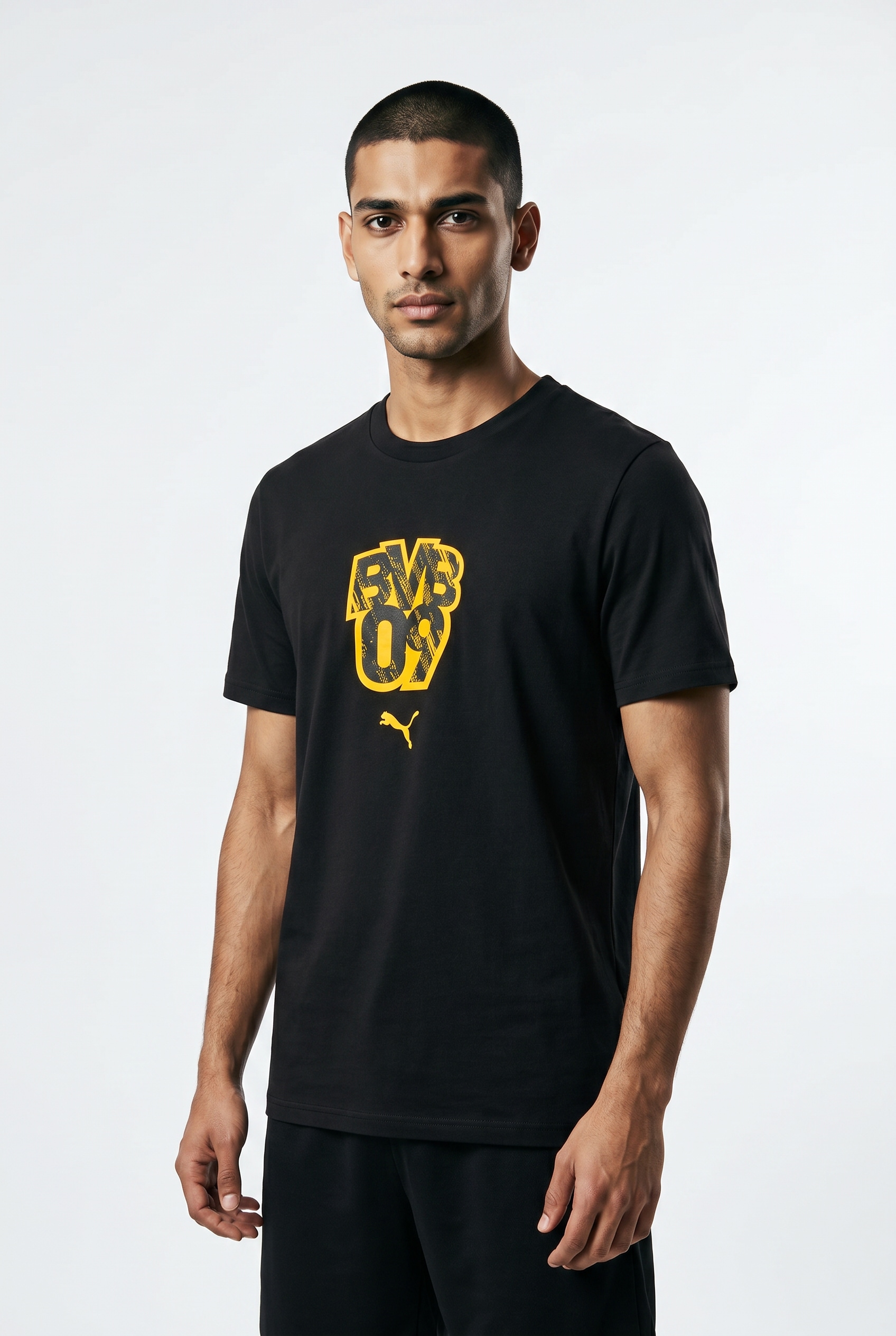Image of PUMA Trainingsshirt "BVB FTBLCULTURE TEE" Regular Fit, Kurzarm, für Fussball, mit Rundhalsausschnitt