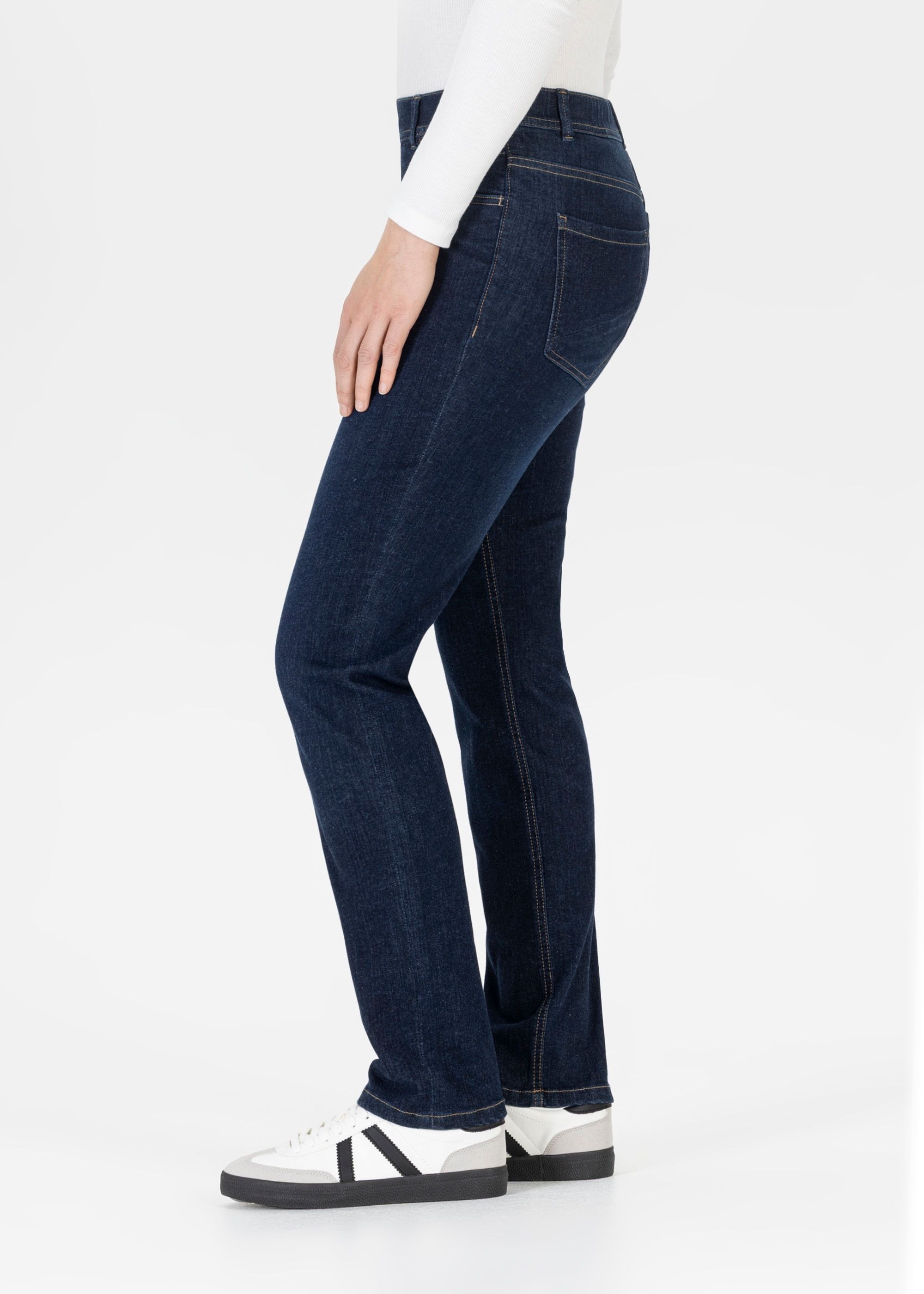 Stehmann Jeggings en jeans »Melli-W« Straight Jeasn im 5-Pocket-Style mit Gummizug und Stretch