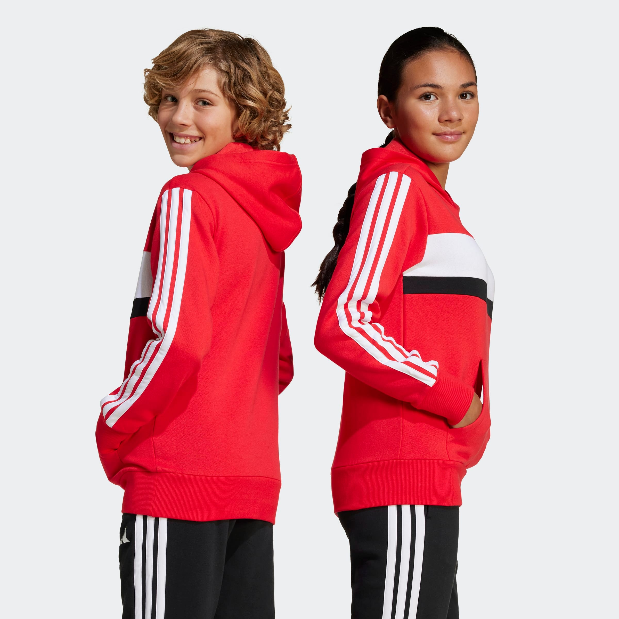 adidas Sportswear Kapuzensweatshirt »J 3S TIB FL HD«