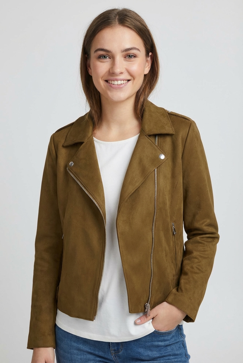Image of ONLY CARMAKOMA Bikerjacke "CARSHERRY NEW LIFE BONDED BIKER OTW"
