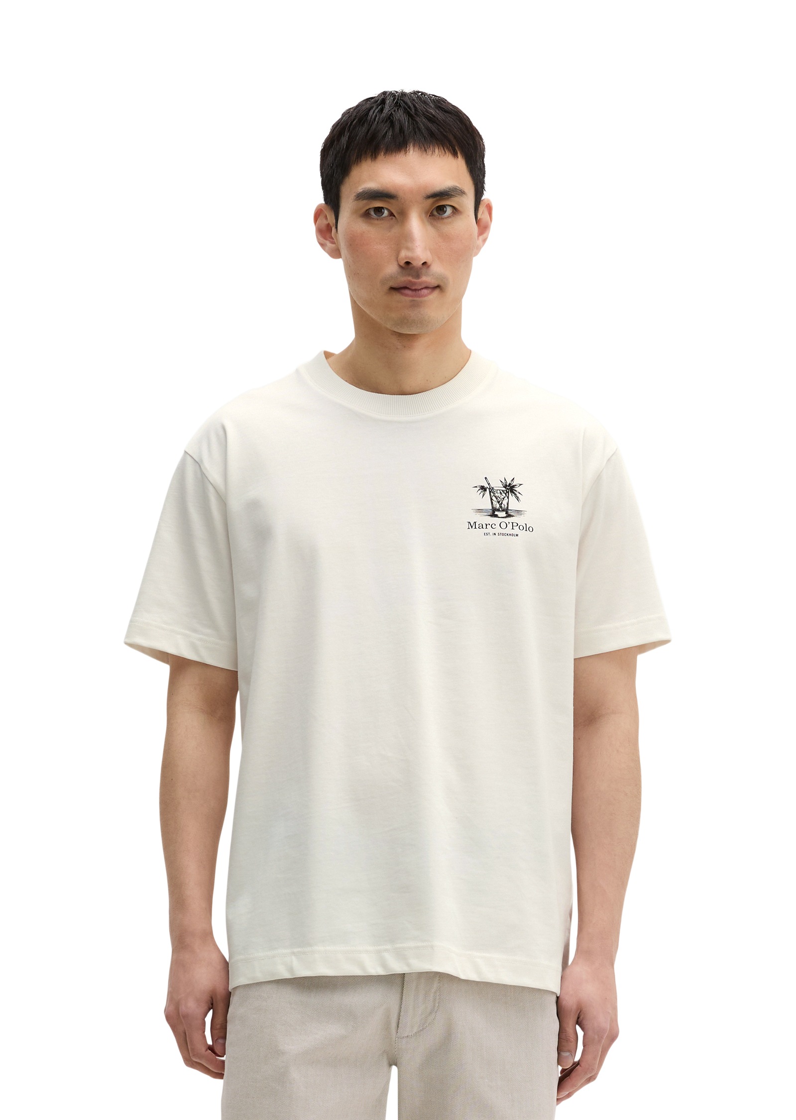 Image of Marc OPolo T-Shirt loose mit sommerlichem Rückenprint
