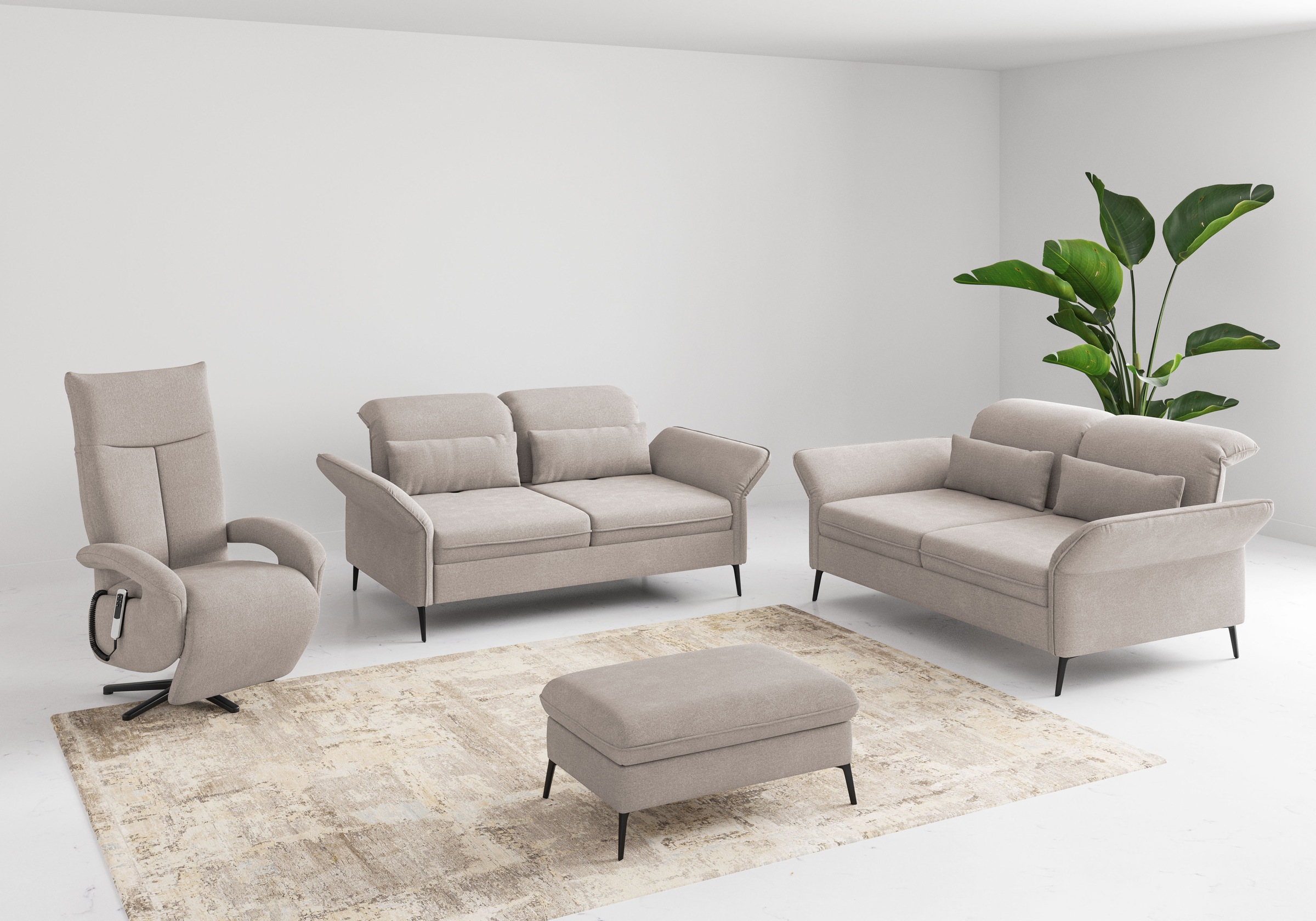 sit&more 3-places »Emely, inkl. Sitztiefenverstellung« wahlweise mit Bettfunktion, Kopf- & Armteilverstellung