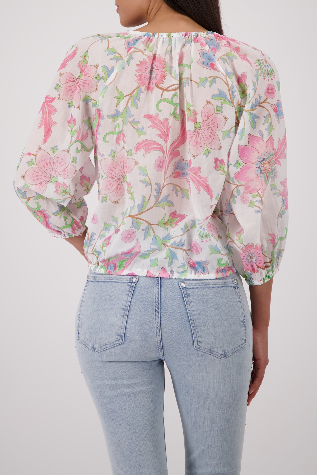 Monari Langarmbluse »Bluse Blumendruck allover« Regular fit mit Blumenmuster