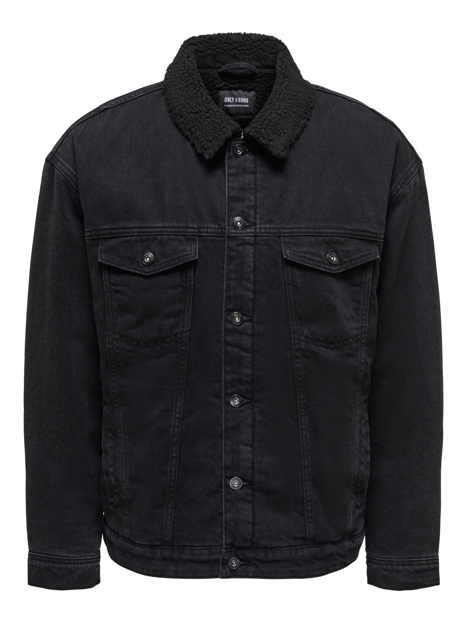 ONLY & SONS Jeansjacke »ONSRICK OVZ BLACK 6942 TEDDY DNM JACKET«