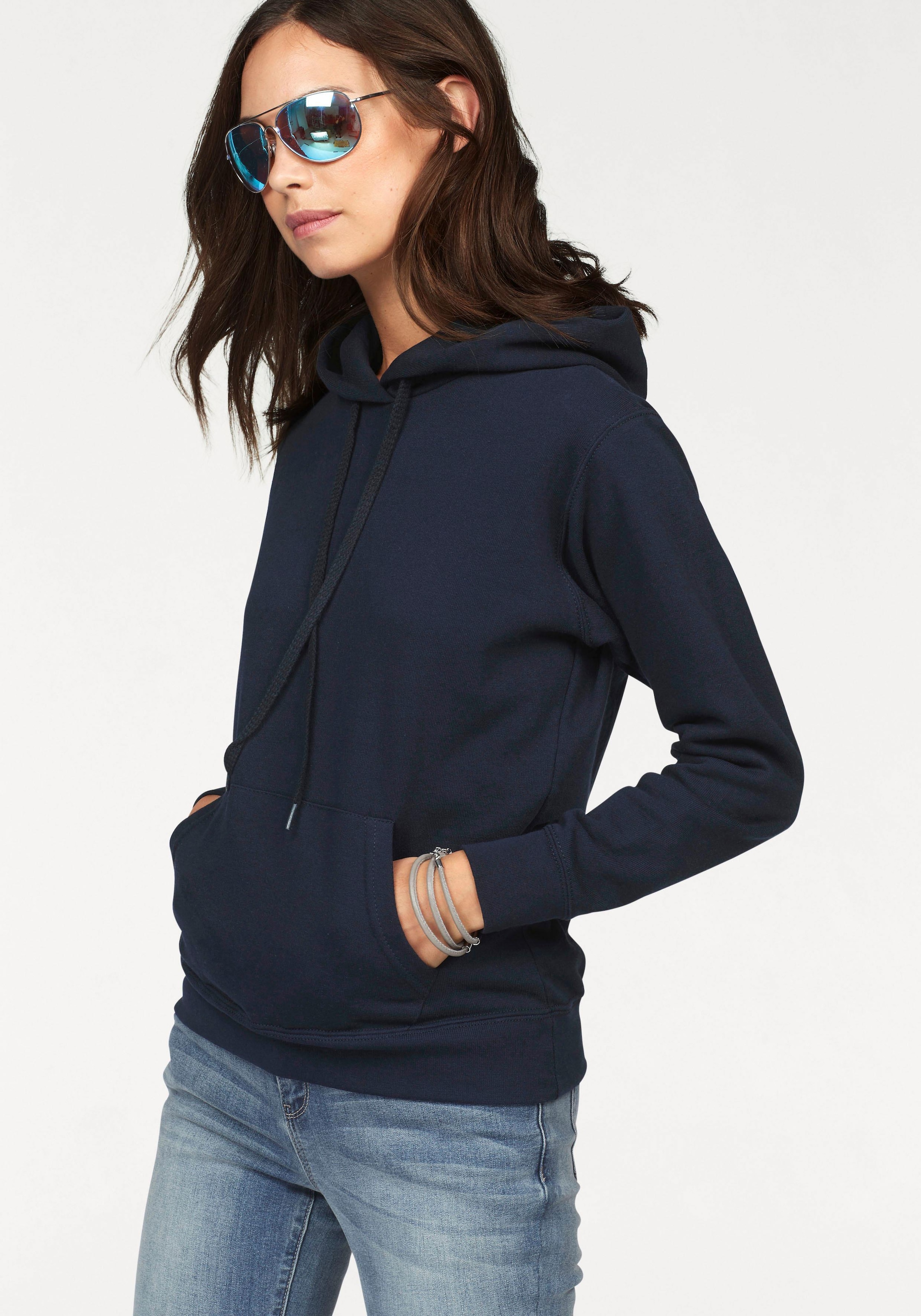 Image of Fruit of the Loom Kapuzensweatshirt "Classic hooded Sweat Lady-Fit", mit Kängurutaschen