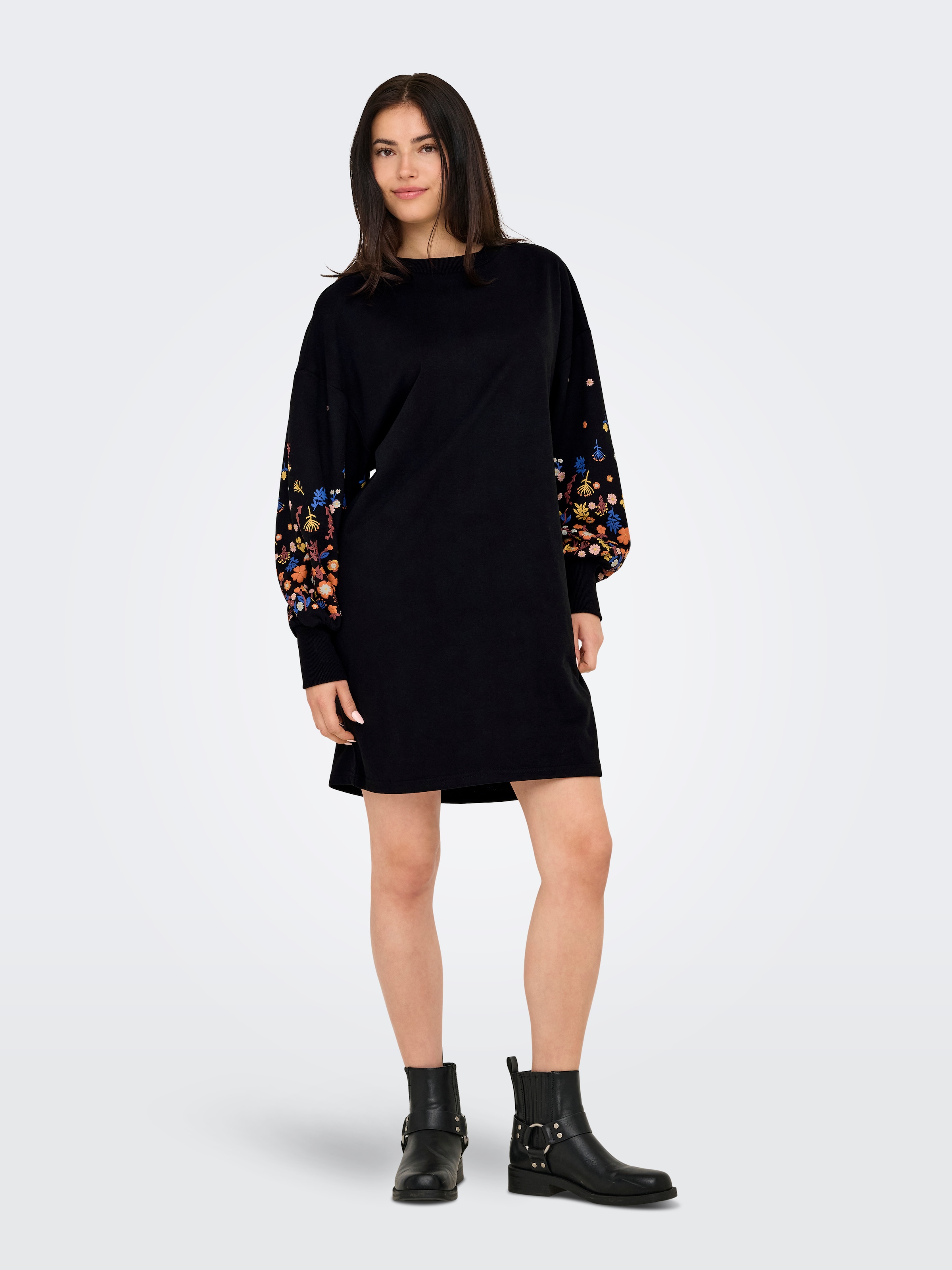 ONLY Robe en sweat »ONLBROOKE LS SHORT DRESS FLOWER SWT NOOS«