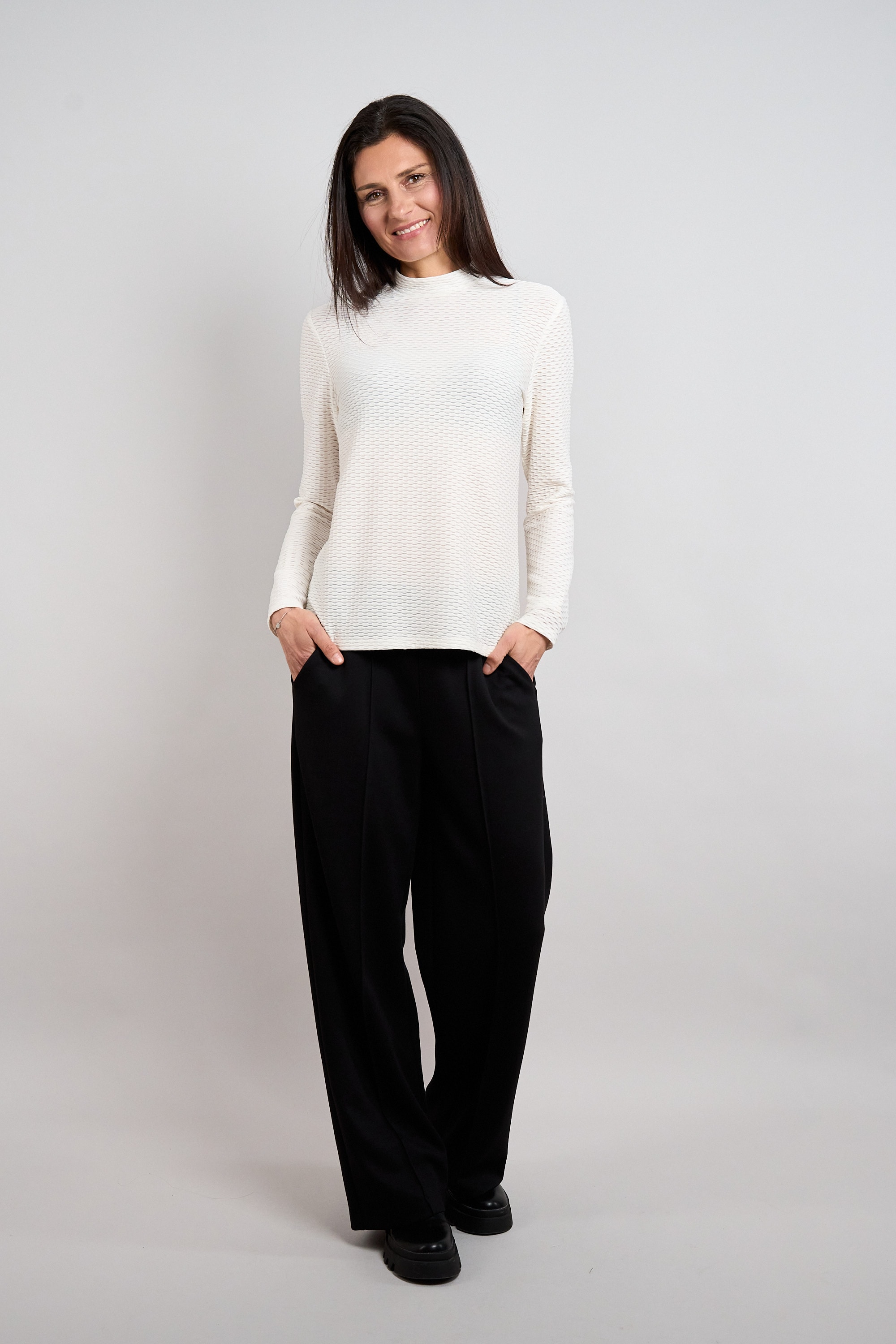 Seidel Moden Langarmshirt in Struktur-Optik - MADE IN GERMANY