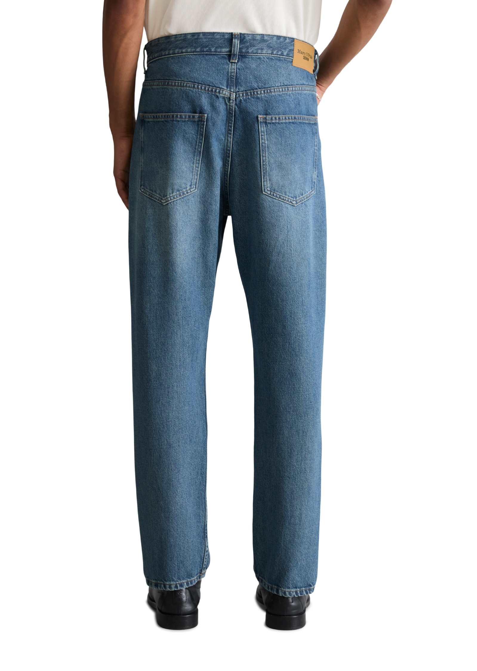 Marc O'Polo DENIM Jeans taille basse Modèle Runne tapered en coton bio pur