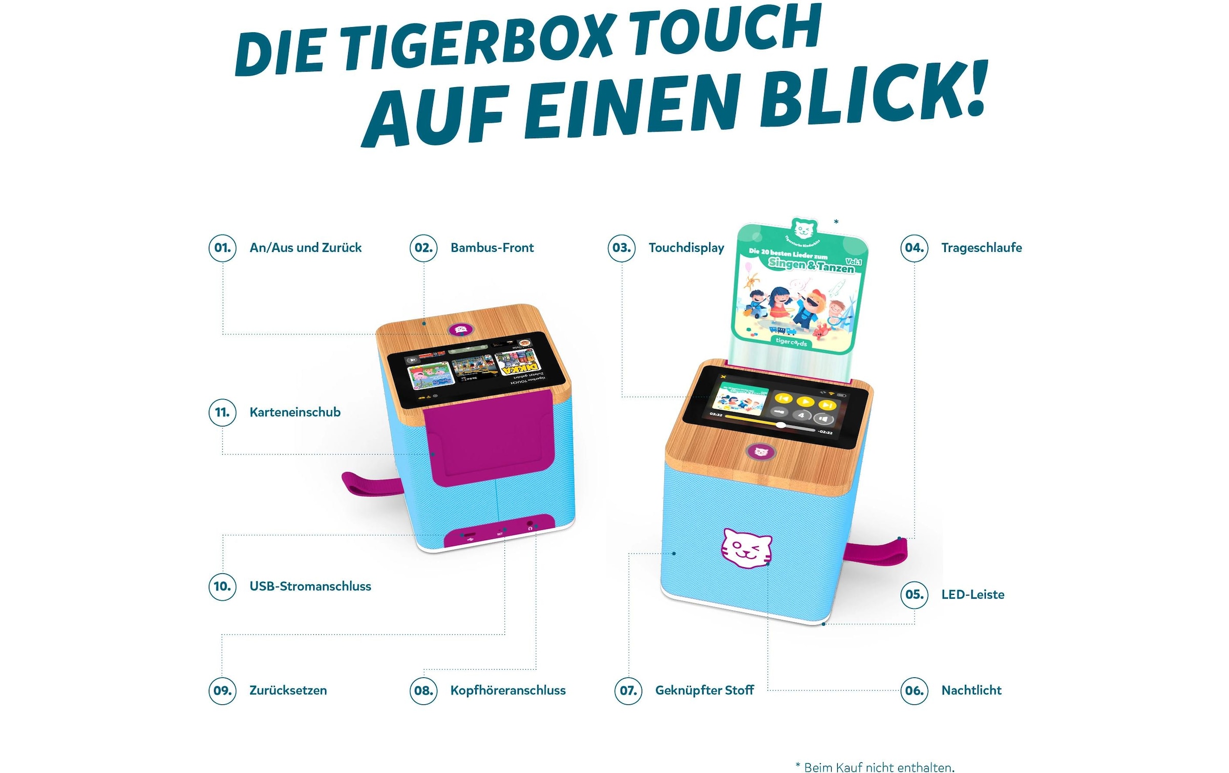 TigerMedia Personnage de feuilleton audio »Tigerbox Touch Plus Swiss Edition« Hörspiel-Box mit Touchdisplay