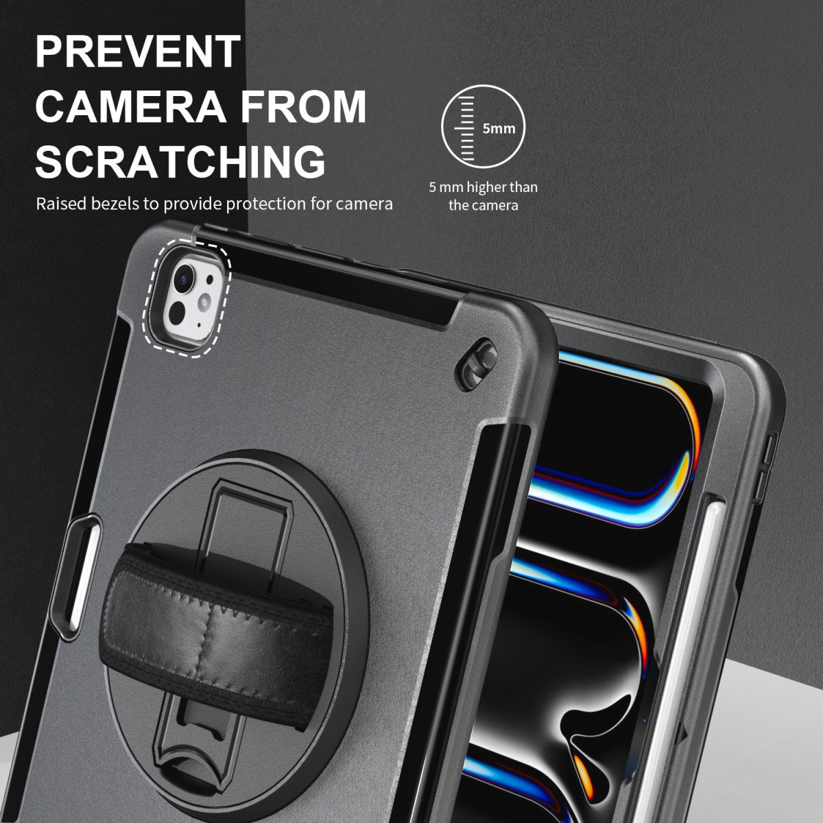 4smarts Tablet-Hülle »Rugged Case GRIP für Apple iPad Pro 11 (M4, 2024)«, Backcover, Schutzhülle, Handyschutzhülle, Case, Schutzcase, stossfest