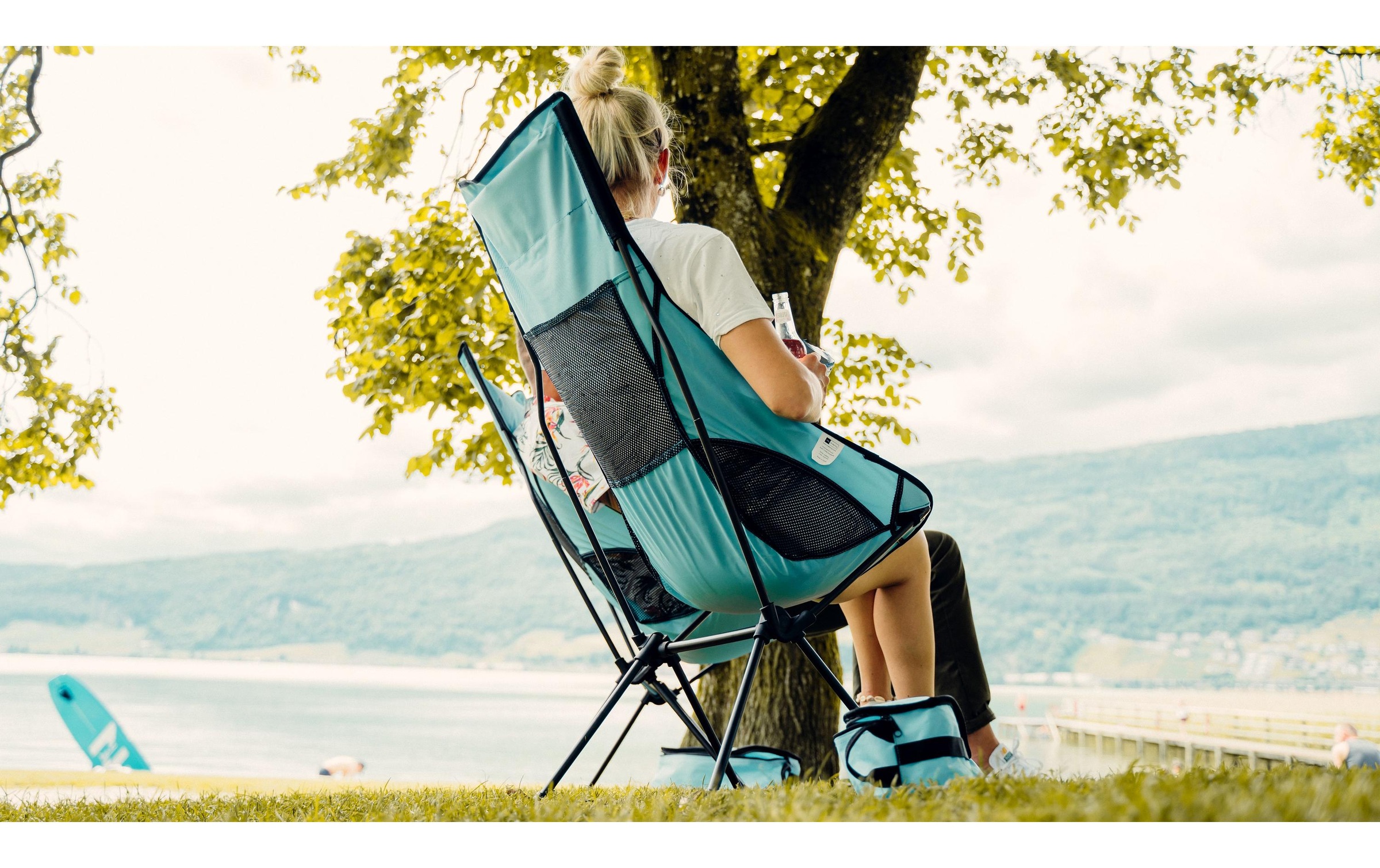 Campingstuhl »Trekony Hoch Hellblau«