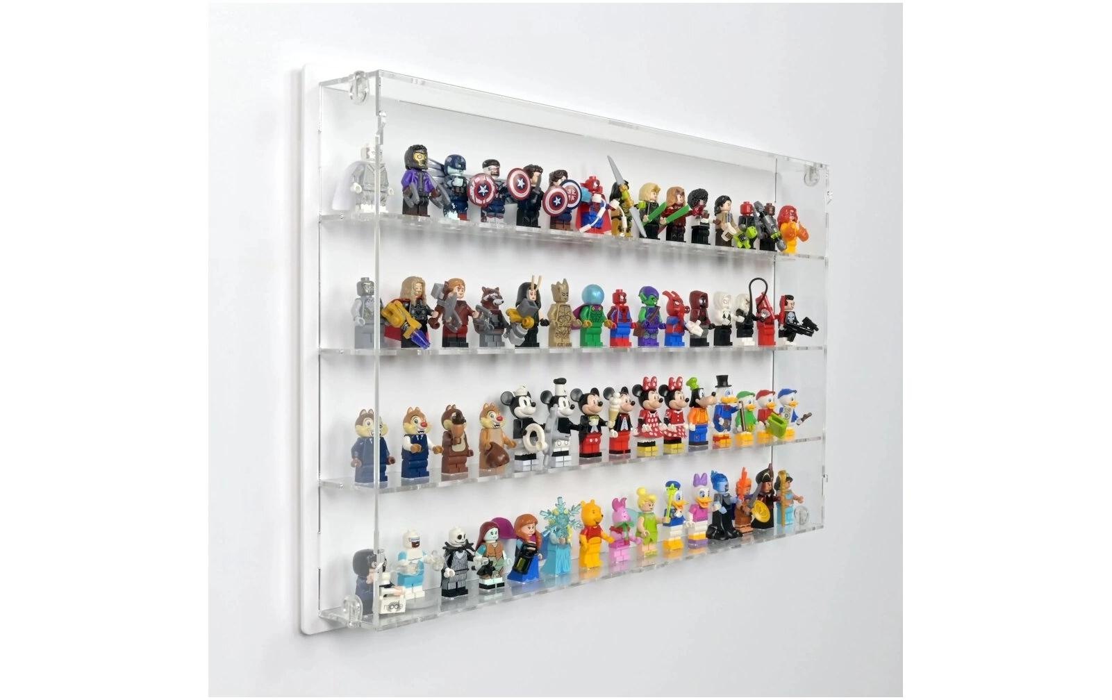 Image of Holzbaukasten "iDisplayit Acryl-Wand-Display für 60 LEGO-Minifiguren"