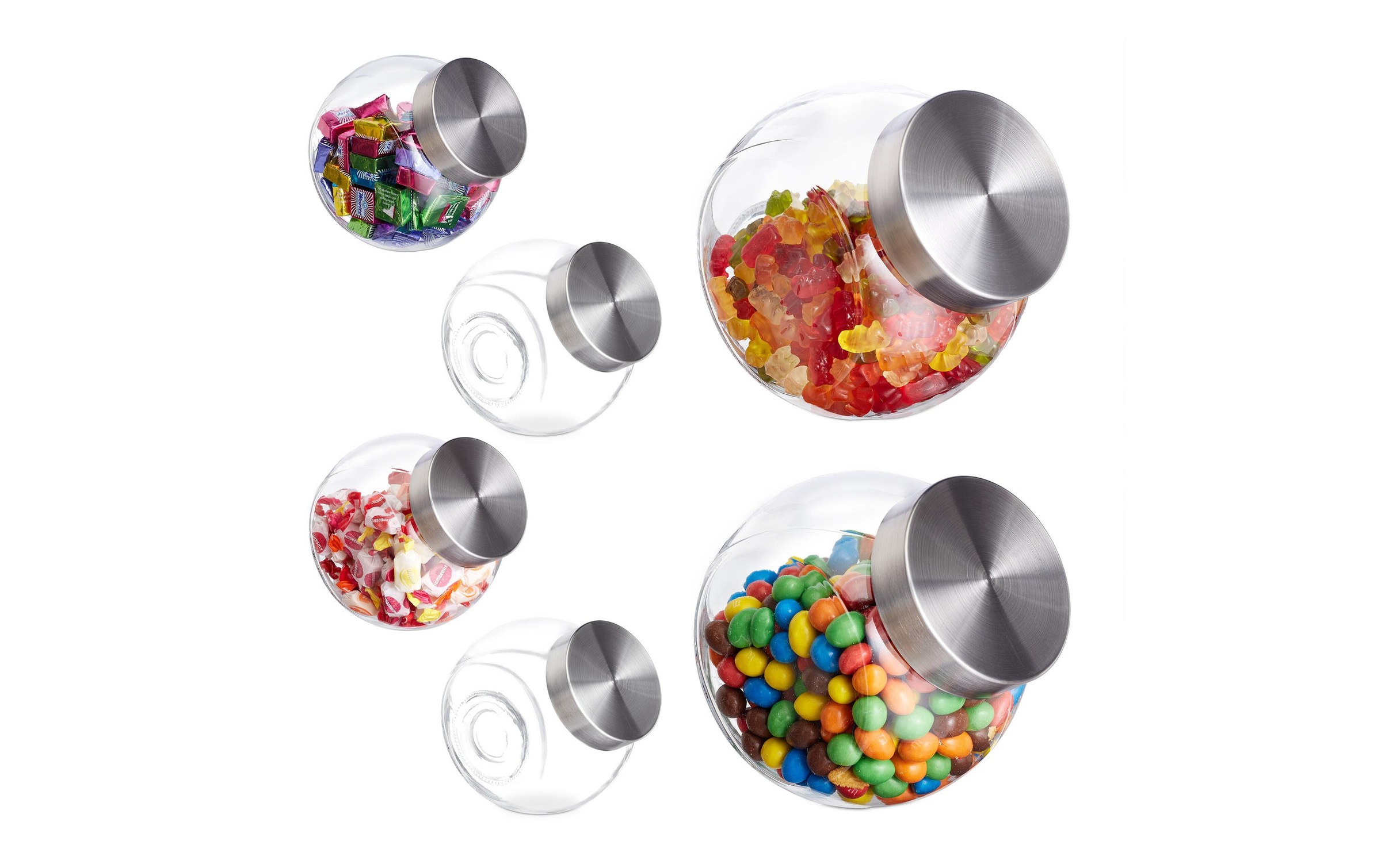 Image of relaxdays Vorratsglas "6er Set, 1,5 L" 1 Stk. tlg.
