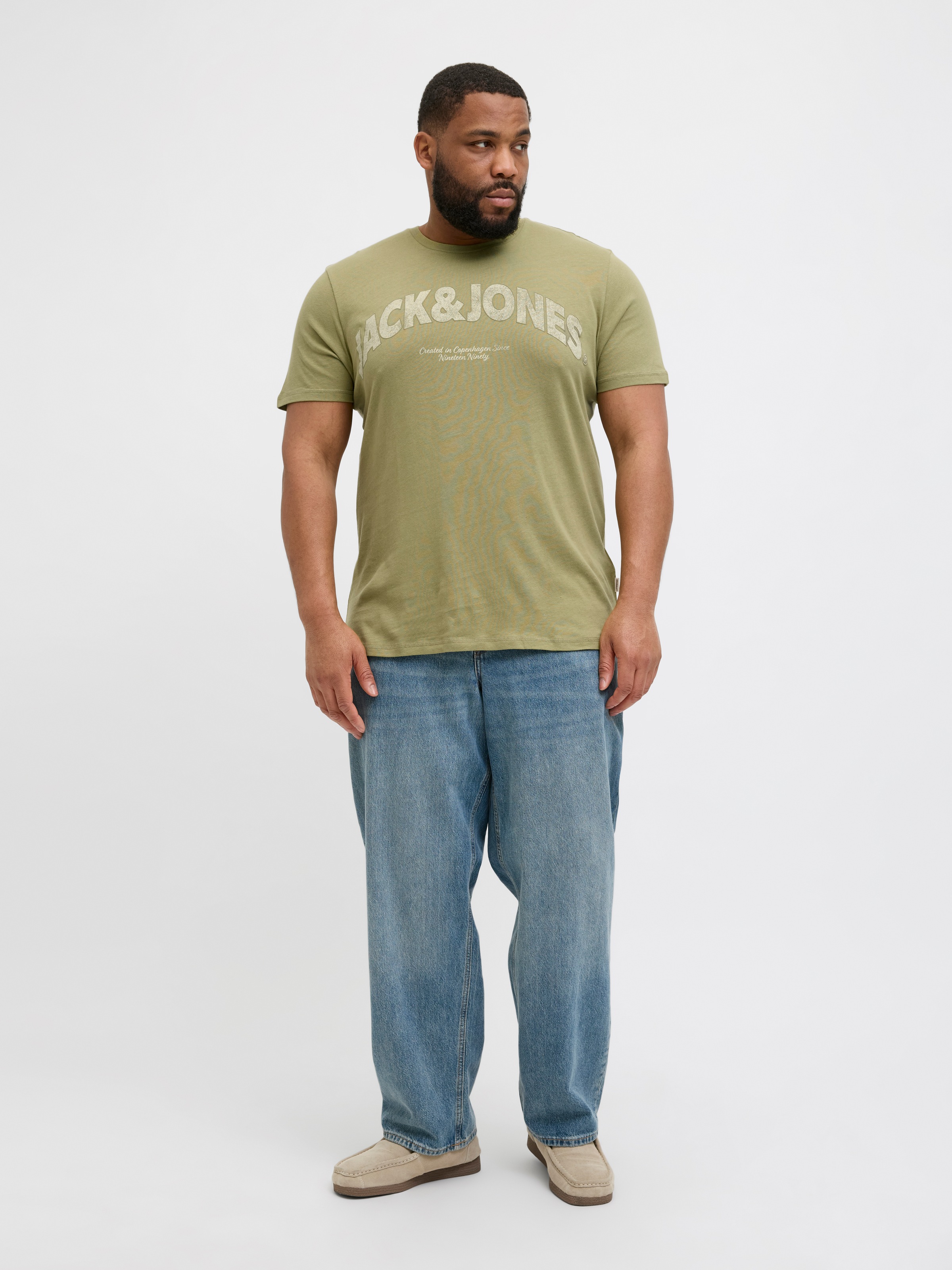 Jack & Jones PlusSize Print-Shirt »JORALMERIA BOLD BRANDING TEE SS CN PLS«, mit Logo Print