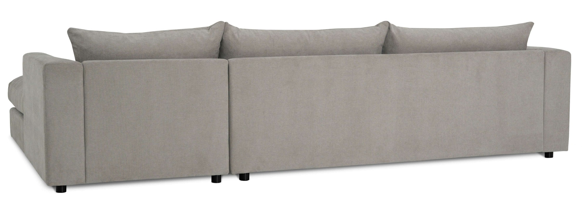 LeGer Home by Lena Gercke Ecksofa »Avelina«, (2 St.), Breite 297 cm, in Cord- und Chenille- Stoff, Rückenkissen mit Federn