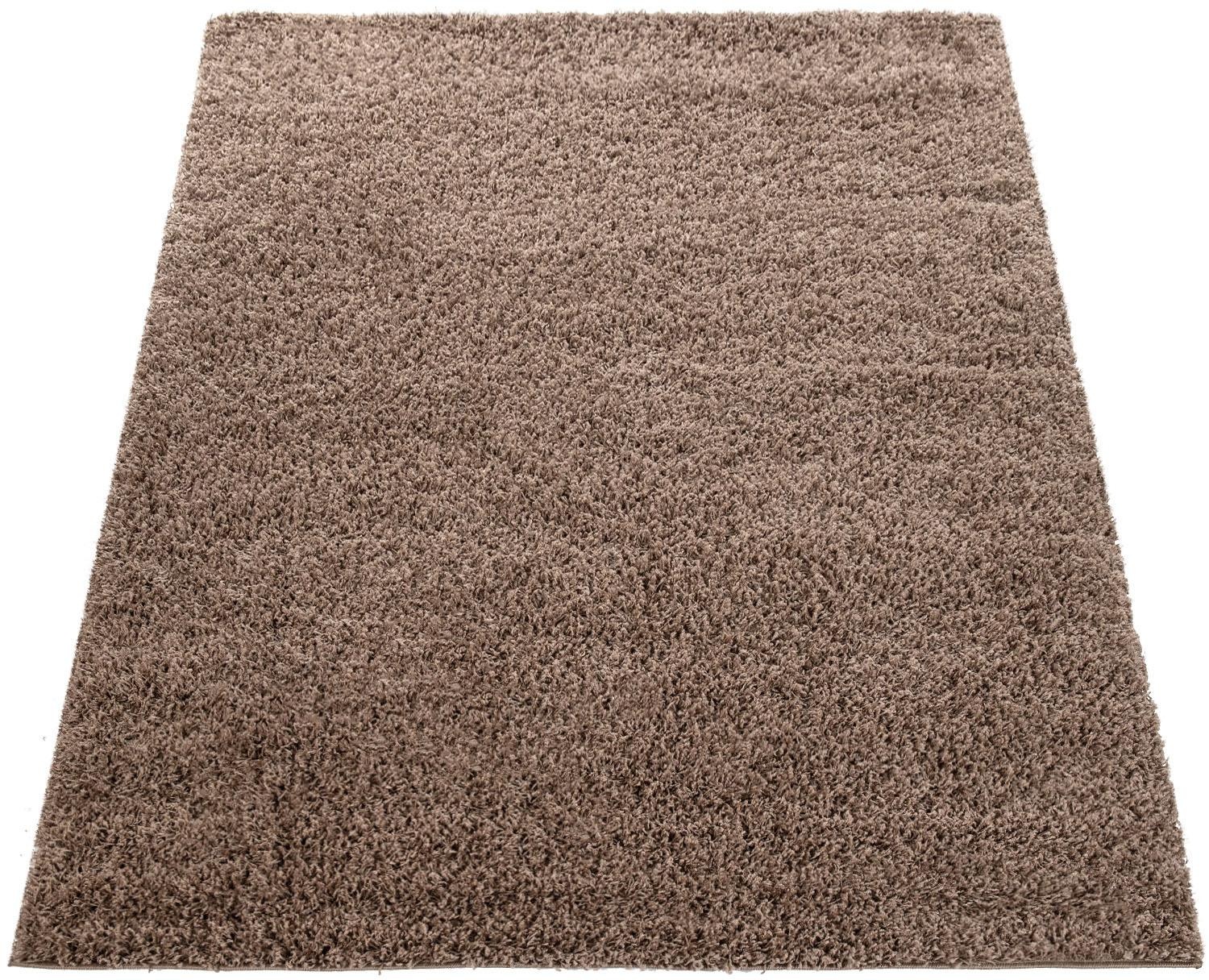 Image of Paco Home Teppich »Twister 500«, rechteckig, 45 mm Höhe, Uni Hochflor Shaggy mit hoher Fadendichte, ideal im Wohnzimmer & Schlafzimmer bei Ackermann Versand Schweiz