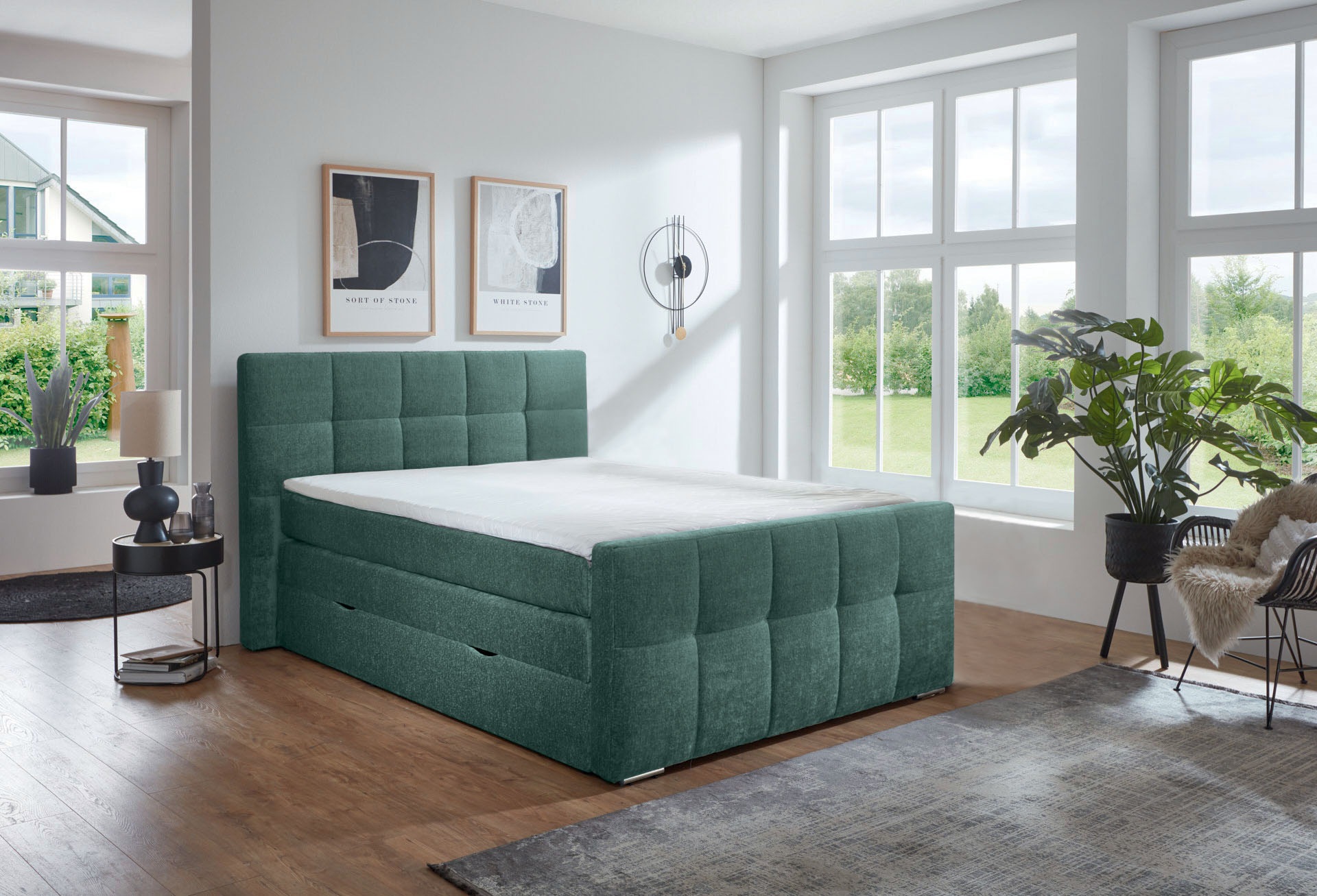Places of Style Boxspringbett »Rosà«, H3/H3, H3/H4, H4/H4 möglich