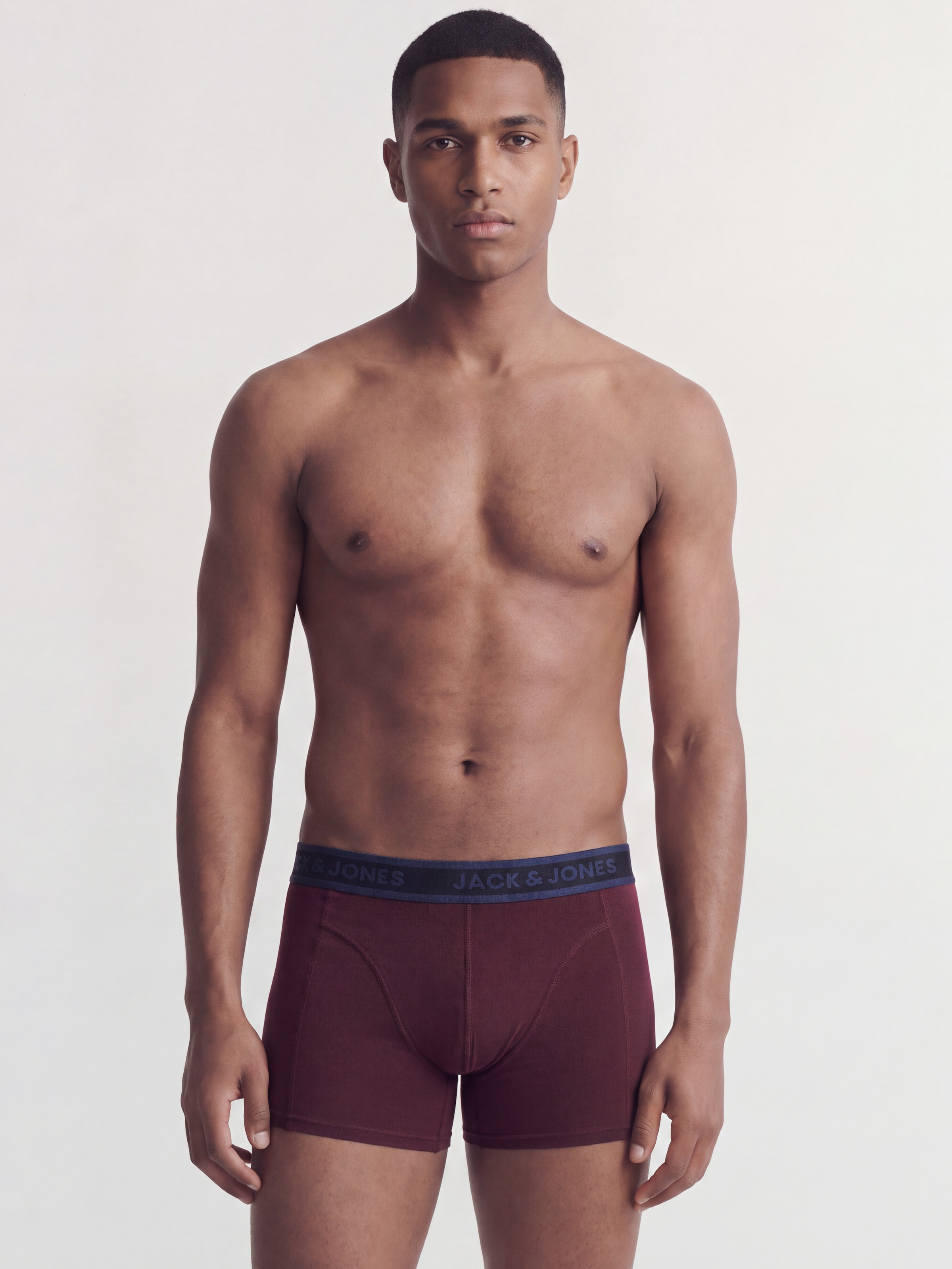 Jack & Jones Tronc »JACMAGNUS SOLID TRUNKS 5 PACK STYD« Paquet, 5 cuis Baumwollmischung, Logobund