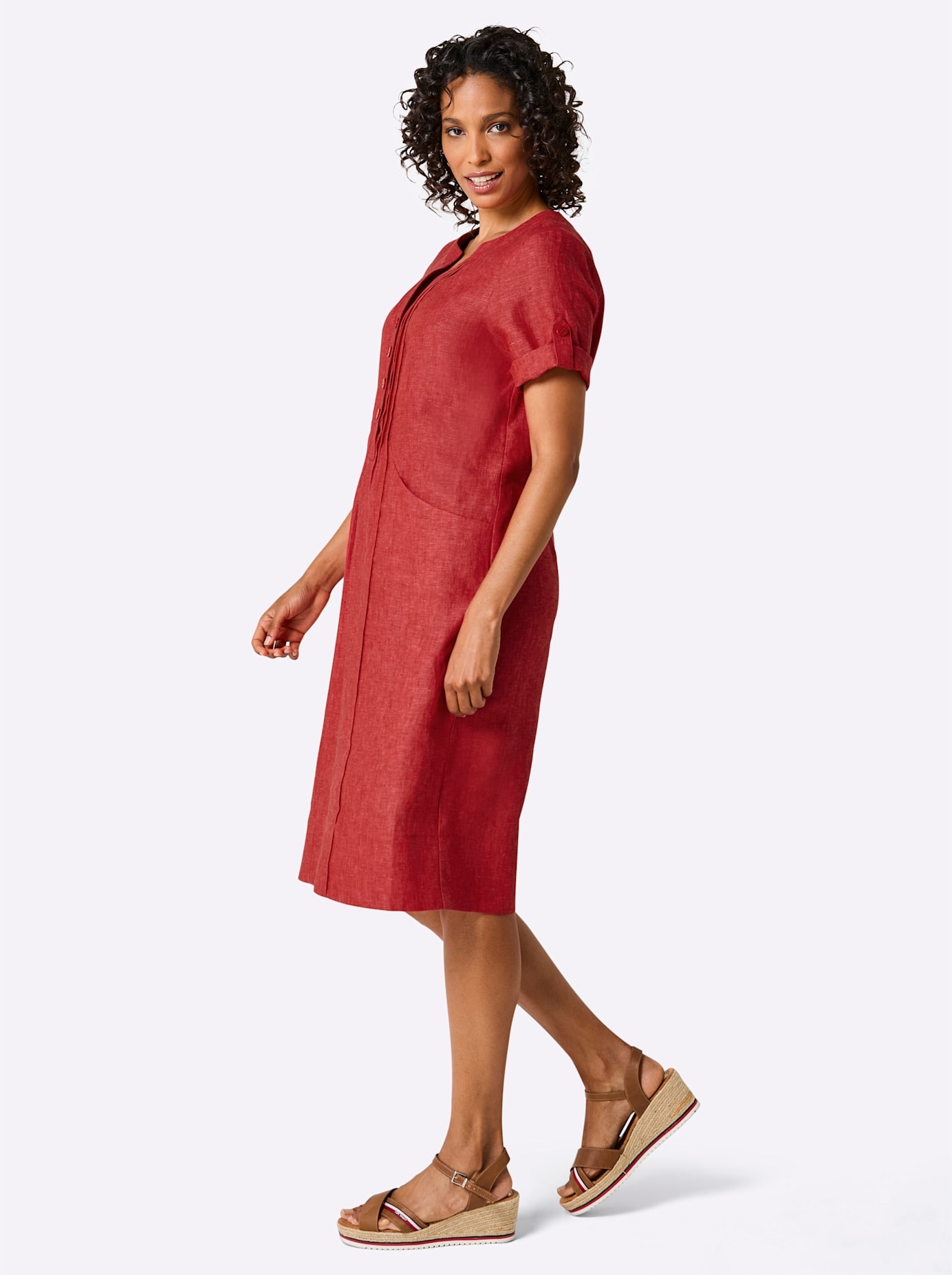 CREATION L PREMIUM Sommerkleid »Leinen-Kleid« Eingrifftaschen