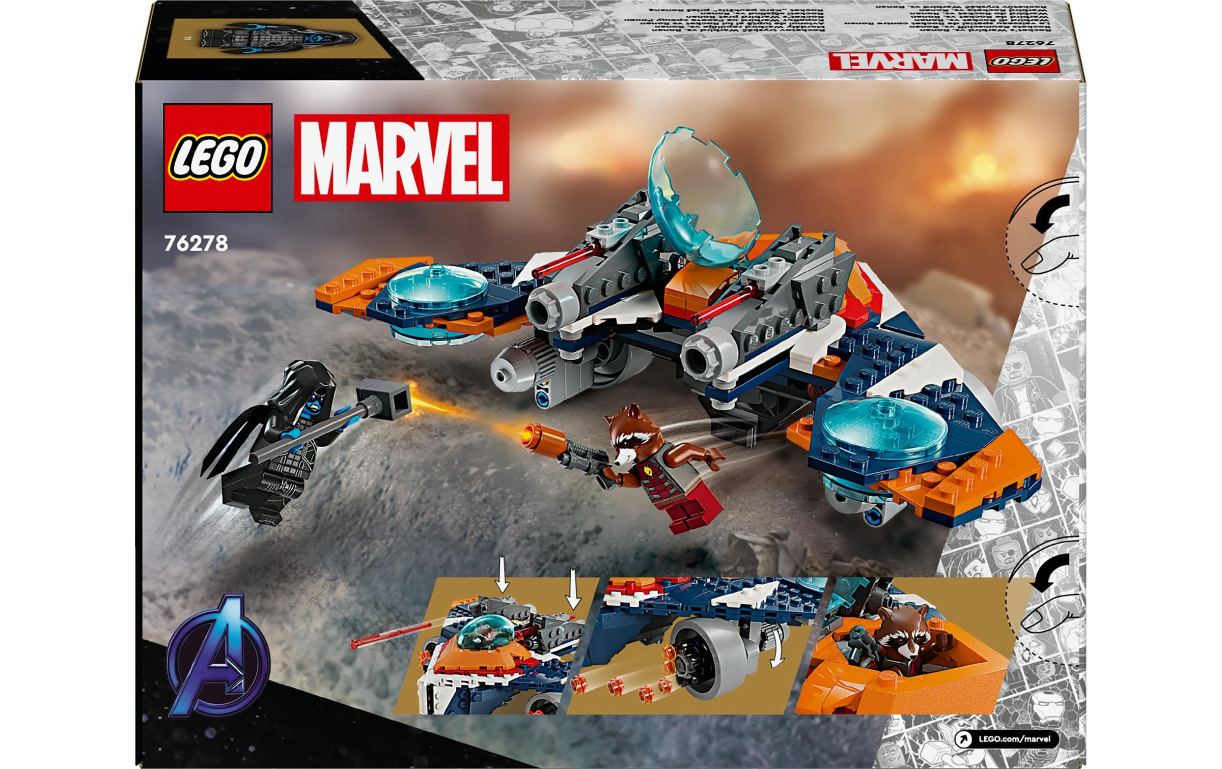 LEGO® Spielbausteine »Rockets Raumschiff vs. Ronan 76278«, (290 St.)