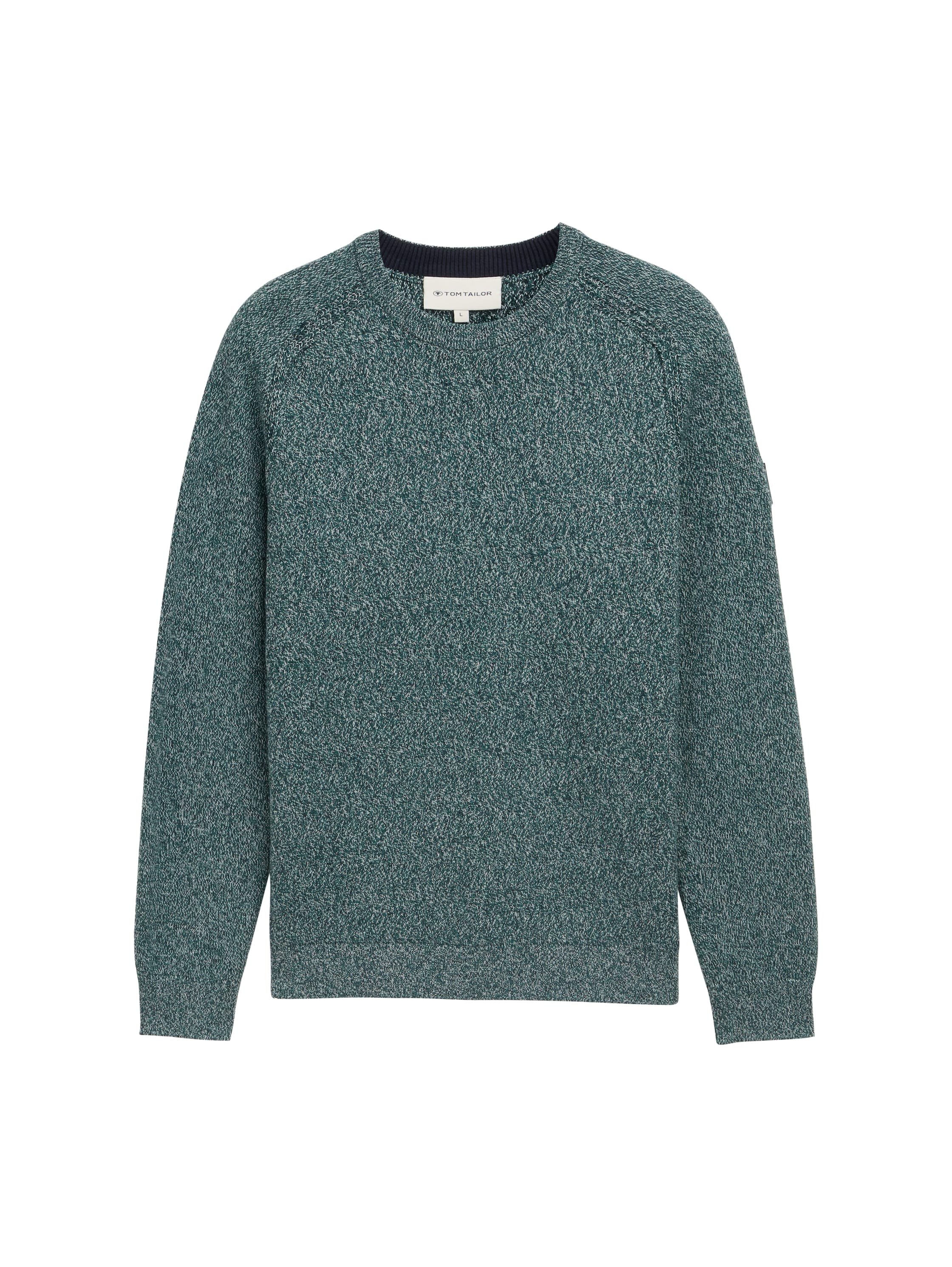 TOM TAILOR Pull en tricot mit Logo Stickerei am Arm