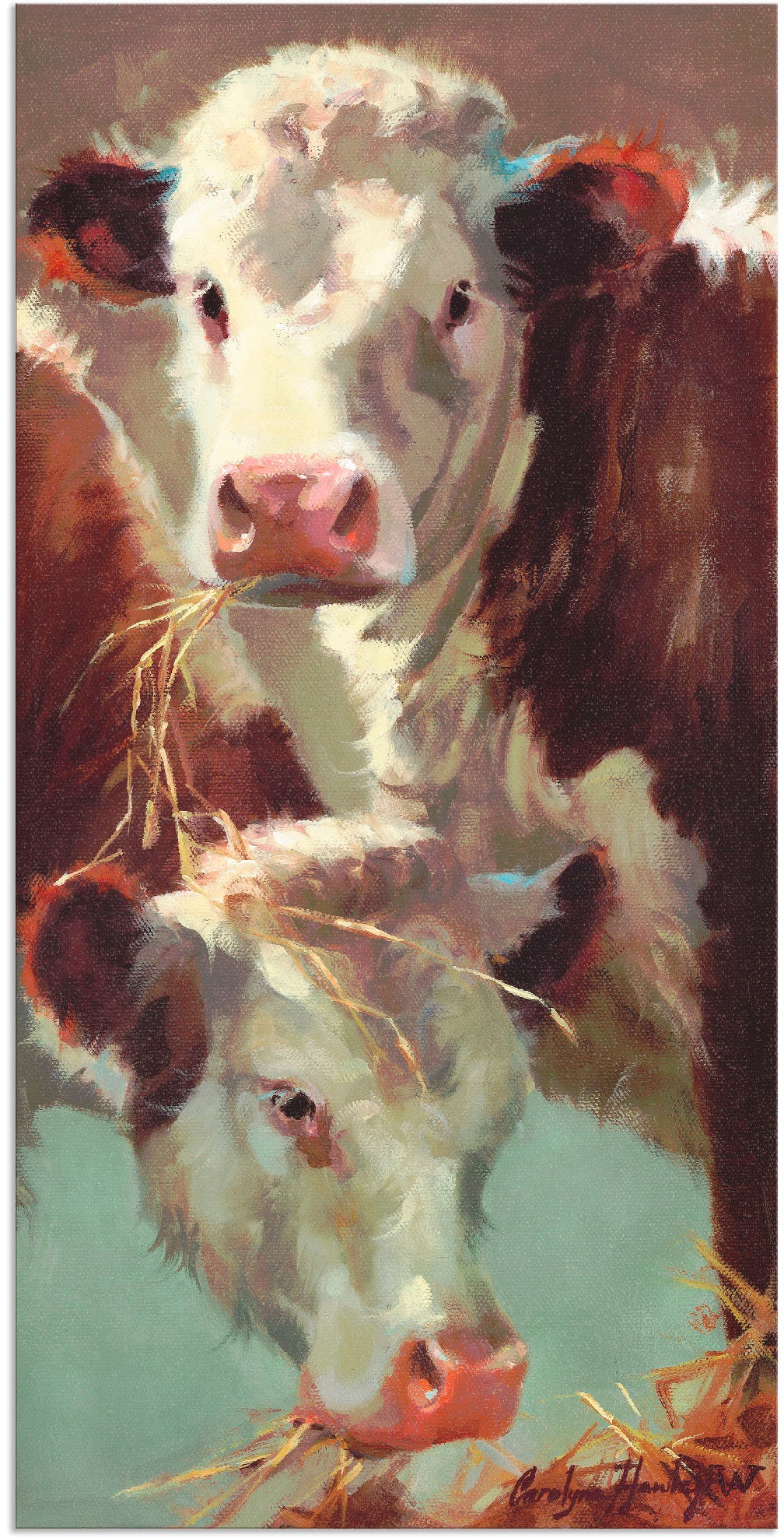 Image of Artland Wandbild »Kauen und Schlucken«, Haustiere, (1 St.), in vielen Grössen & Produktarten - Alubild / Outdoorbild für den Aussenbereich, Leinwandbild, Poster, Wandaufkleber / Wandtattoo auch für Badezimmer geeignet bei Ackermann Versand Schweiz